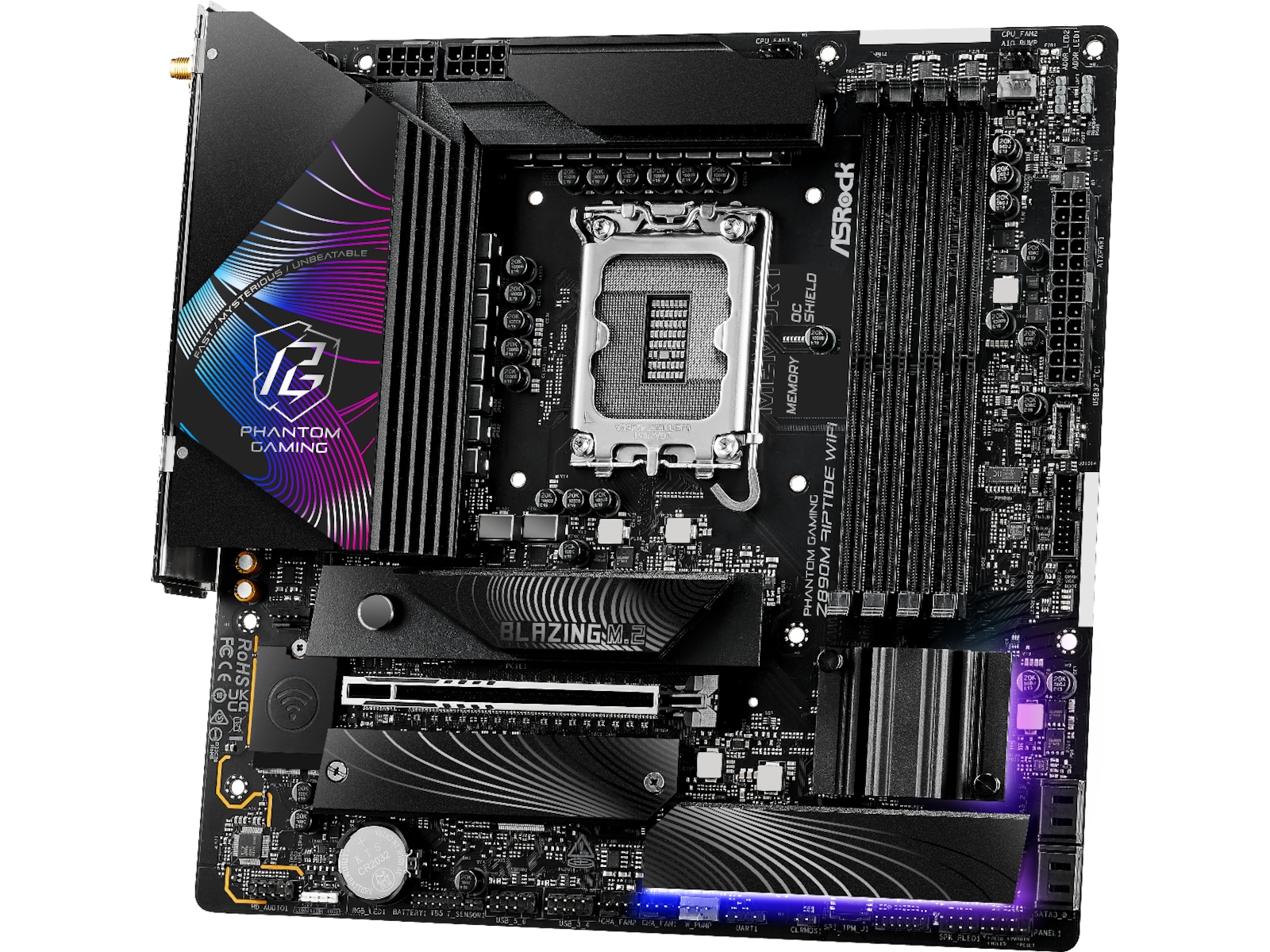 ASRock Z890M RIPTIDE WIFI Hovedkort -B-Grade Demo moderkort