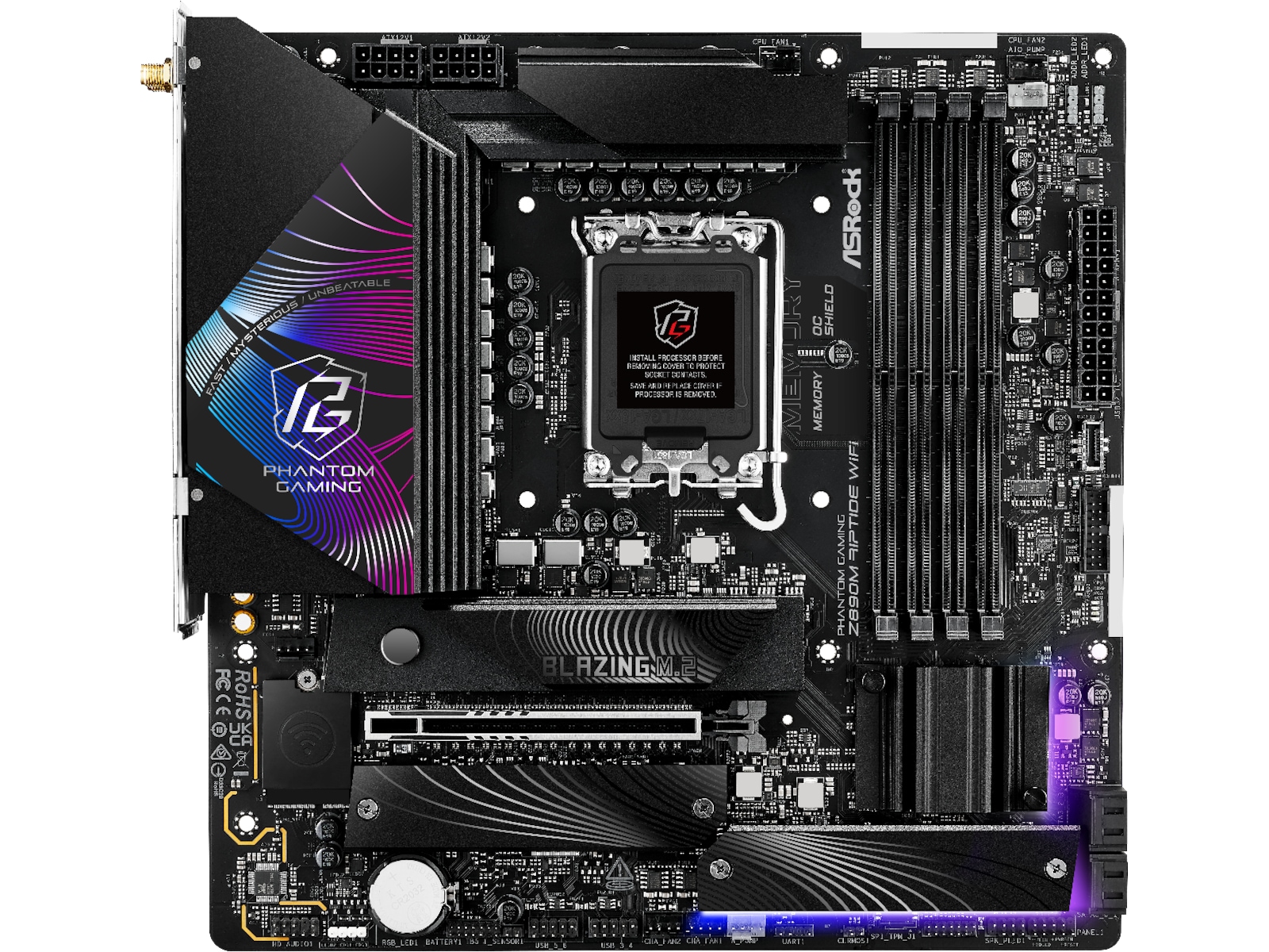 ASRock Z890M RIPTIDE WIFI Hovedkort -B-Grade Demo moderkort