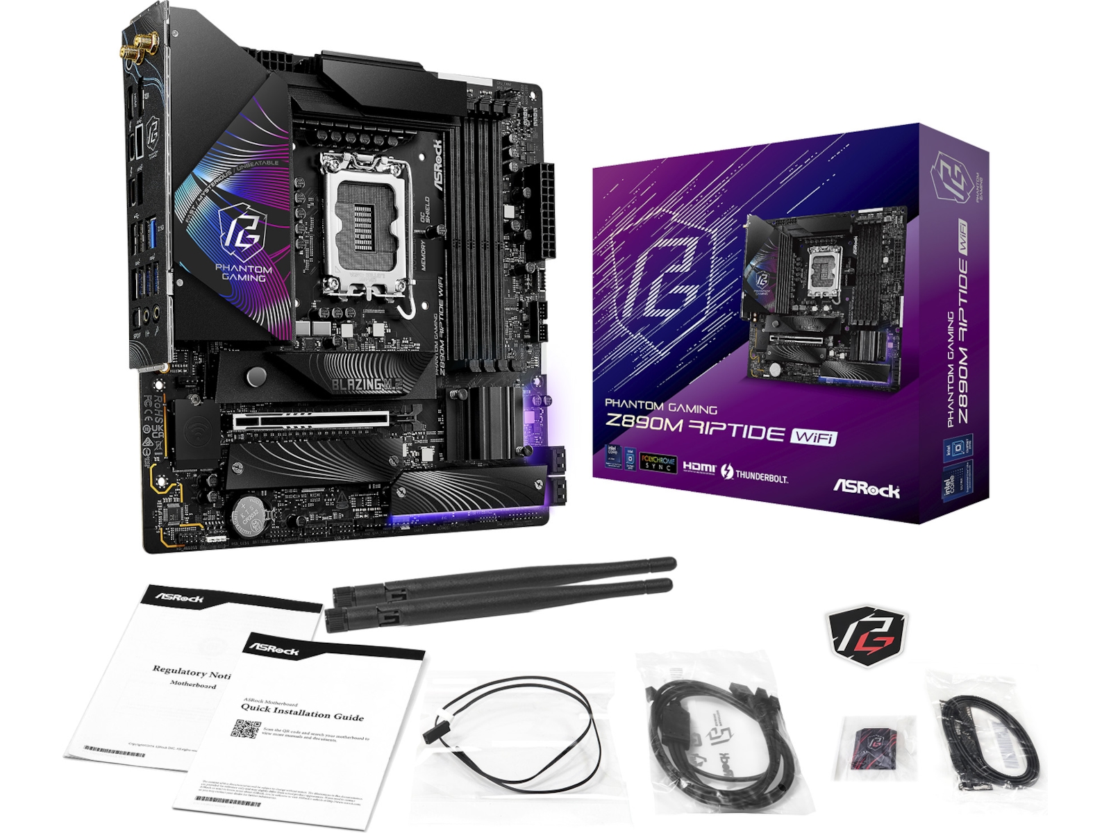 ASRock Z890M RIPTIDE WIFI Hovedkort -B-Grade Demo moderkort