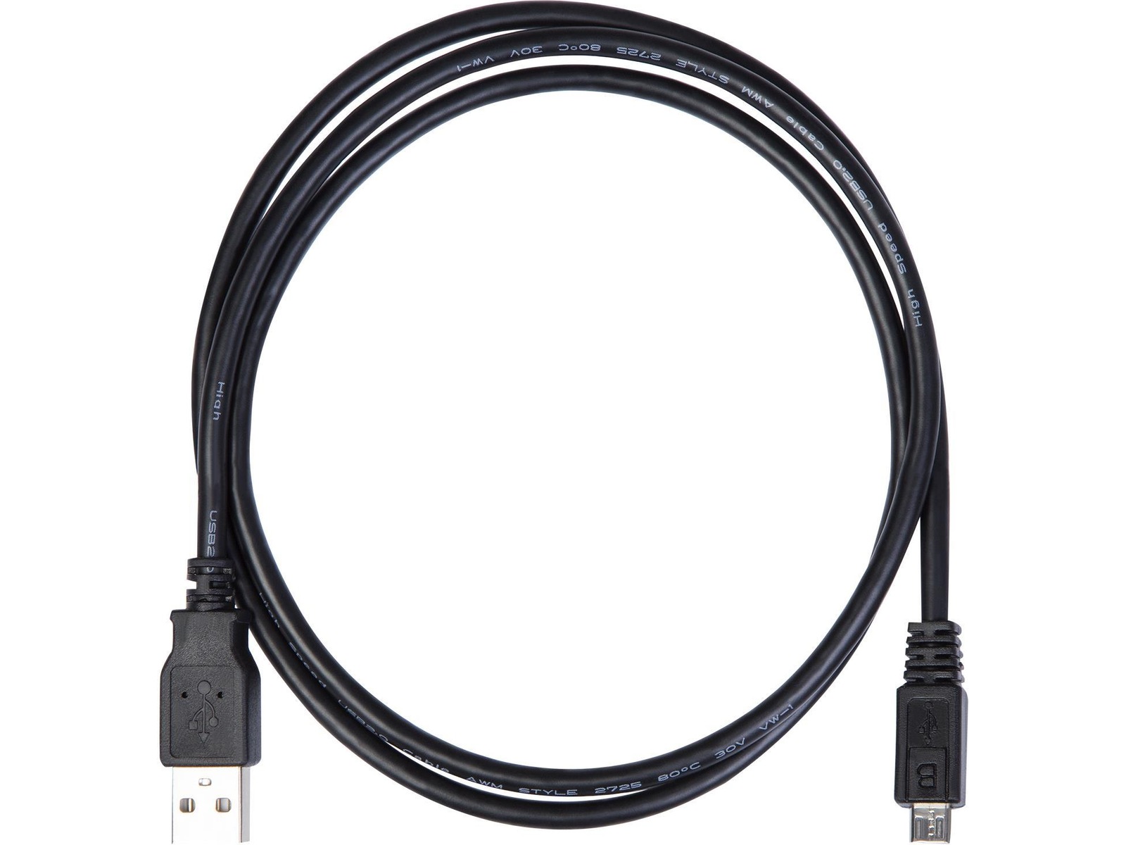 USB-A till USB Micro-B kabel 1m (svart) USB-kablar