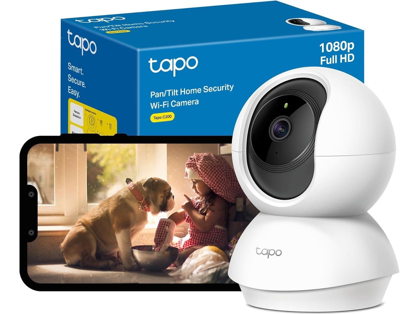 TP-Link Tapo C200 Övervakningskamera (vit) Övervakningskamera