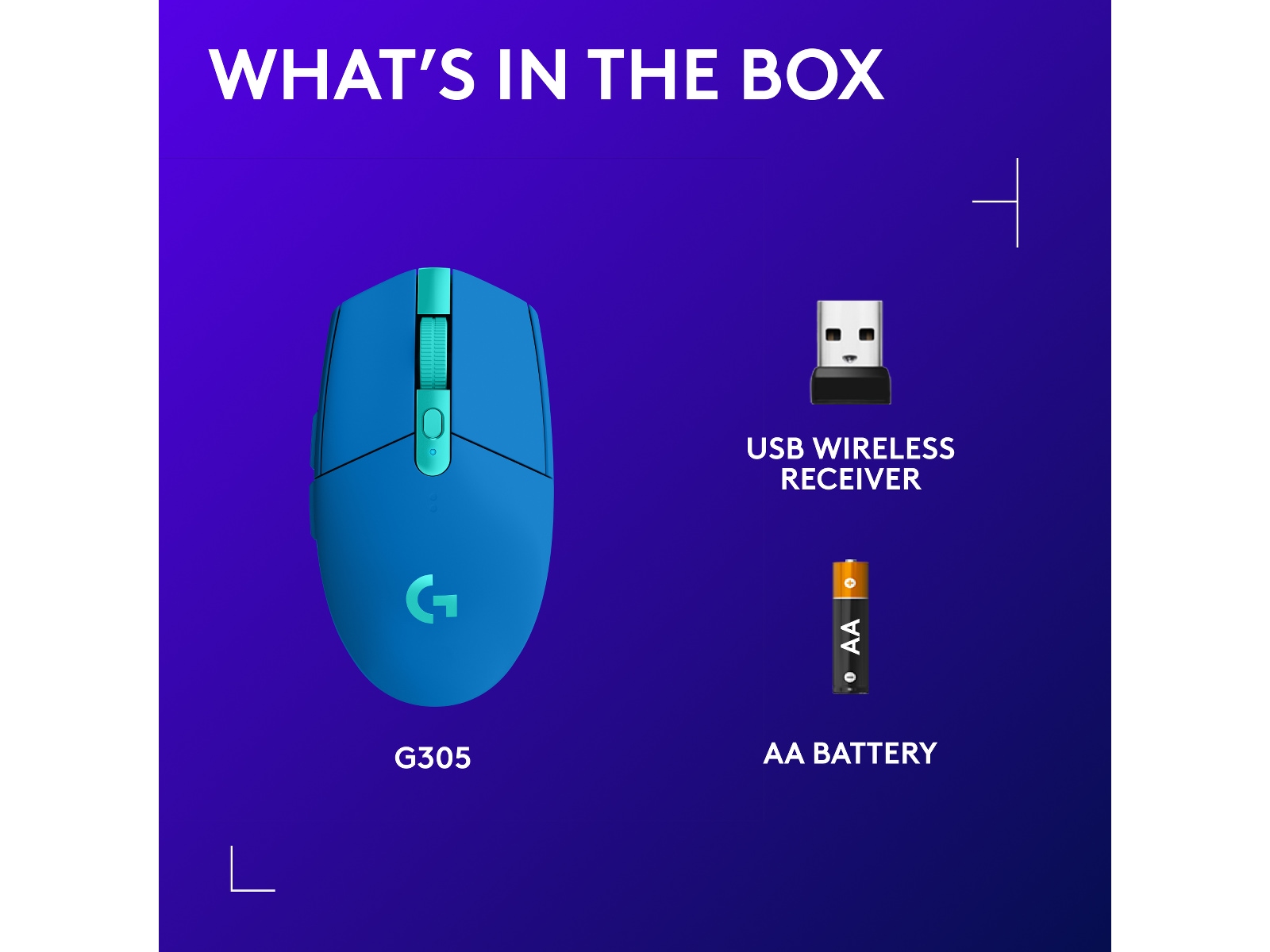 Logitech G305 LIGHTSPEED Trådlös Gamingmus (blå) Gamingmus