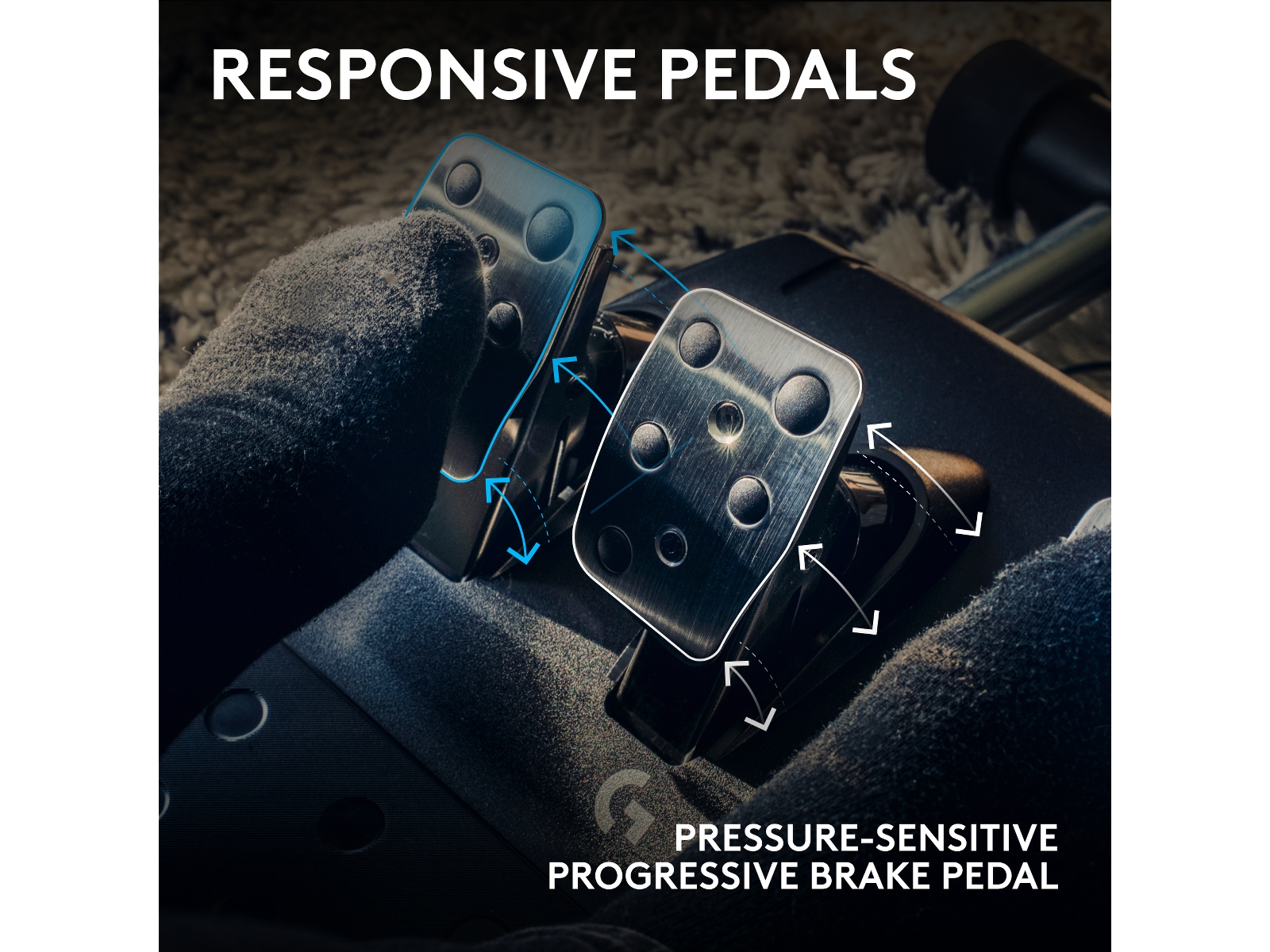 Logitech G923 Driving Force Racing PS4/PS5/PC Ratt och pedaler