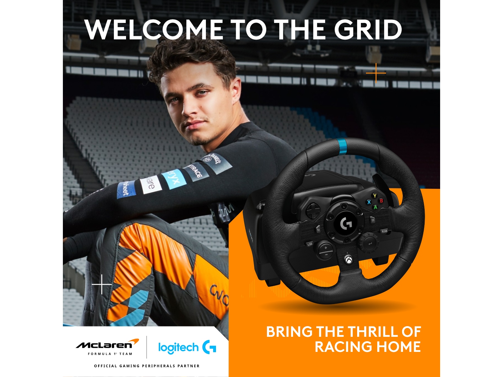 Logitech G923 Driving Force Racing XBX/XBS/XB1 Ratt och pedaler