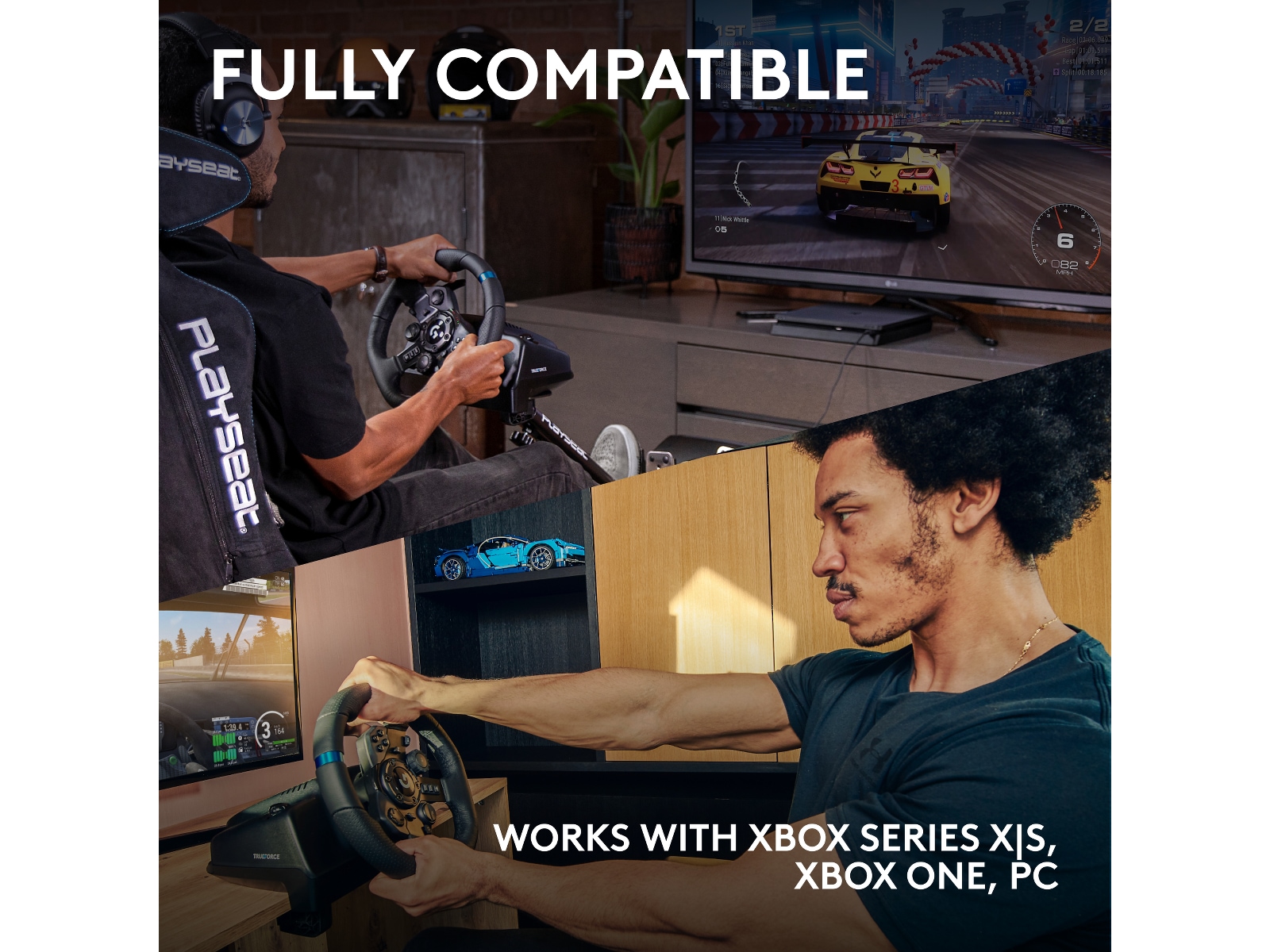 Logitech G923 Driving Force Racing XBX/XBS/XB1 Ratt och pedaler