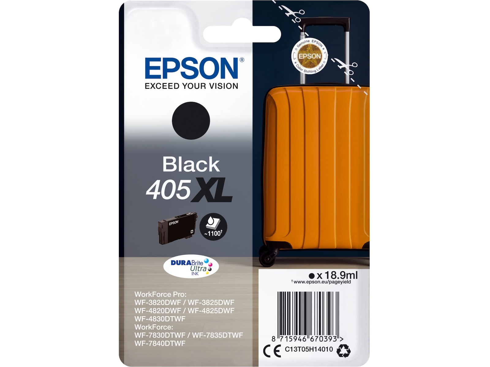 Epson 405XL svart DuraBrite Ultra bläck Bläckpatron