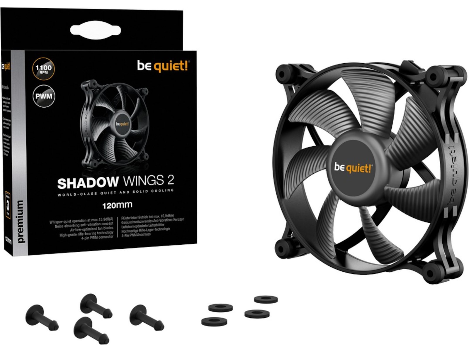 be quiet! Shadow Wings 2 120mm PWM Fläkt Fläkt