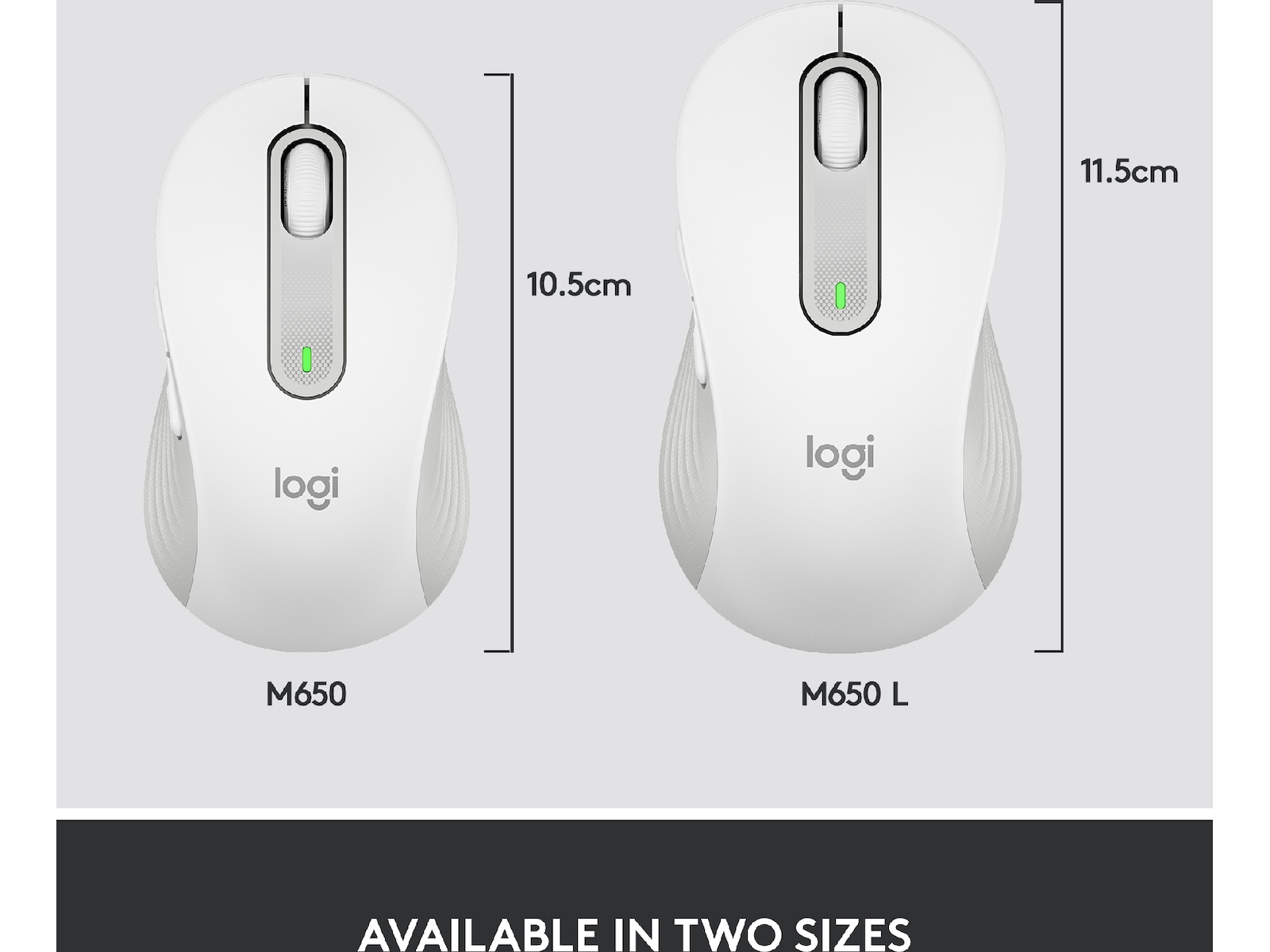 Logitech Signature M650 Large trådlös mus Offwhite Mus