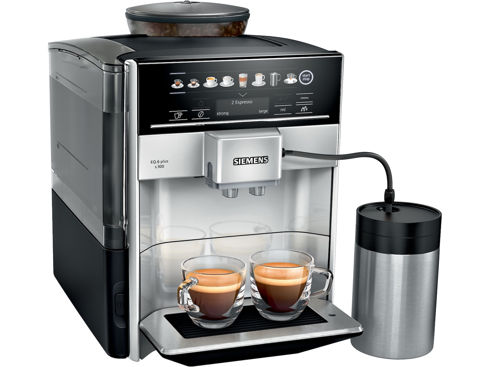 Siemens TE653M11RW EQ6 plus Espressomaskin (svart) -B-Grade Demo hem & hushåll