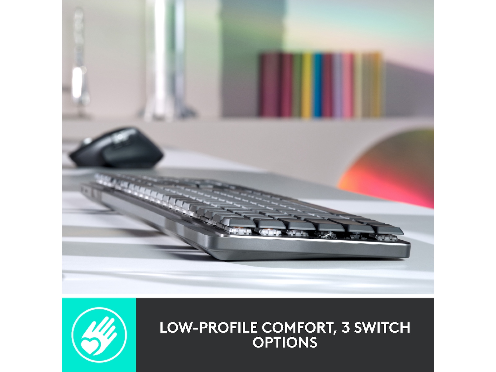 Logitech MX Mechanical Wireless Clicky (graphite) Tangentbord