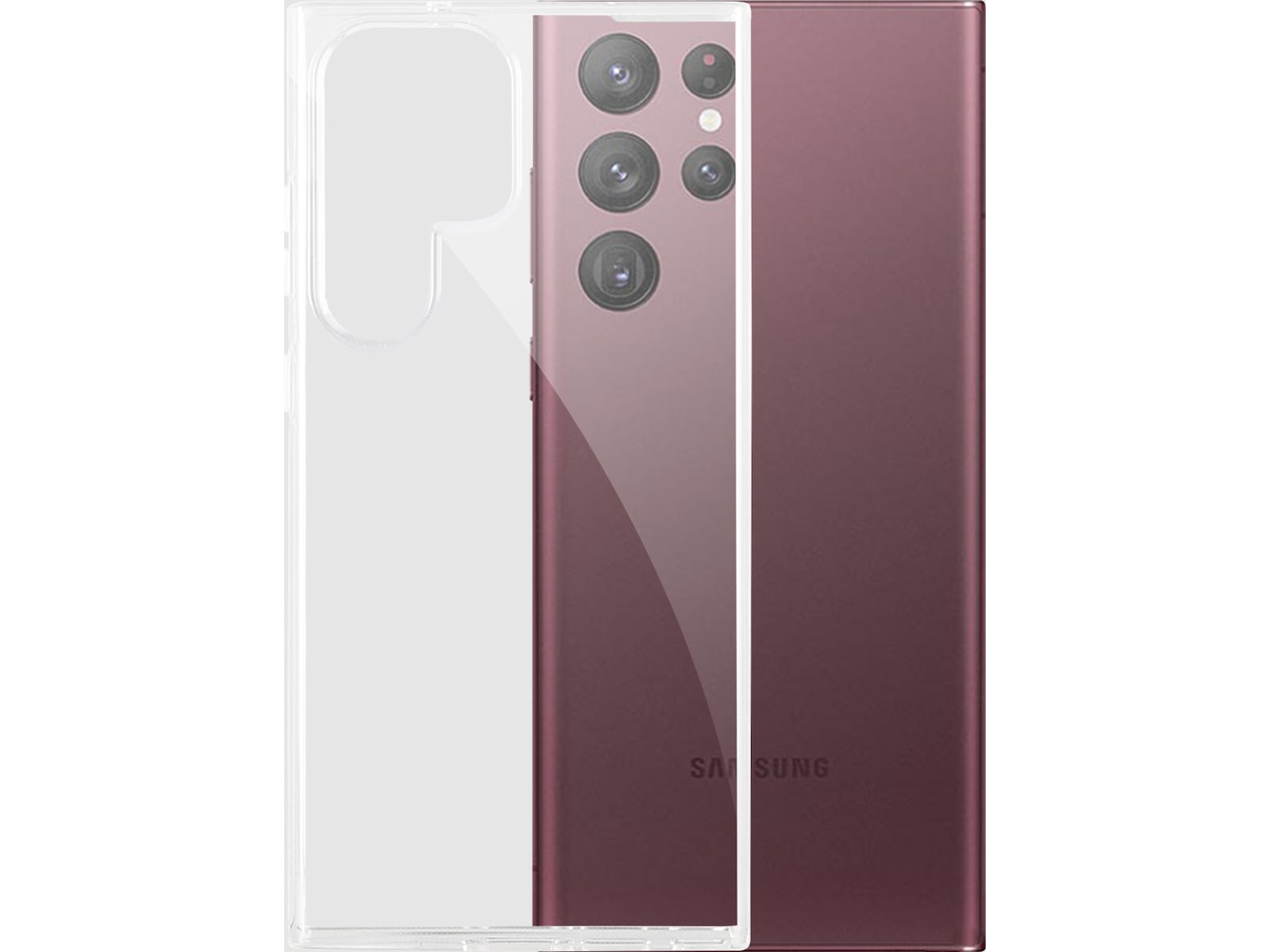 iiglo Galaxy S23 Ultra Silikonskydd (transparent) Mobilskal