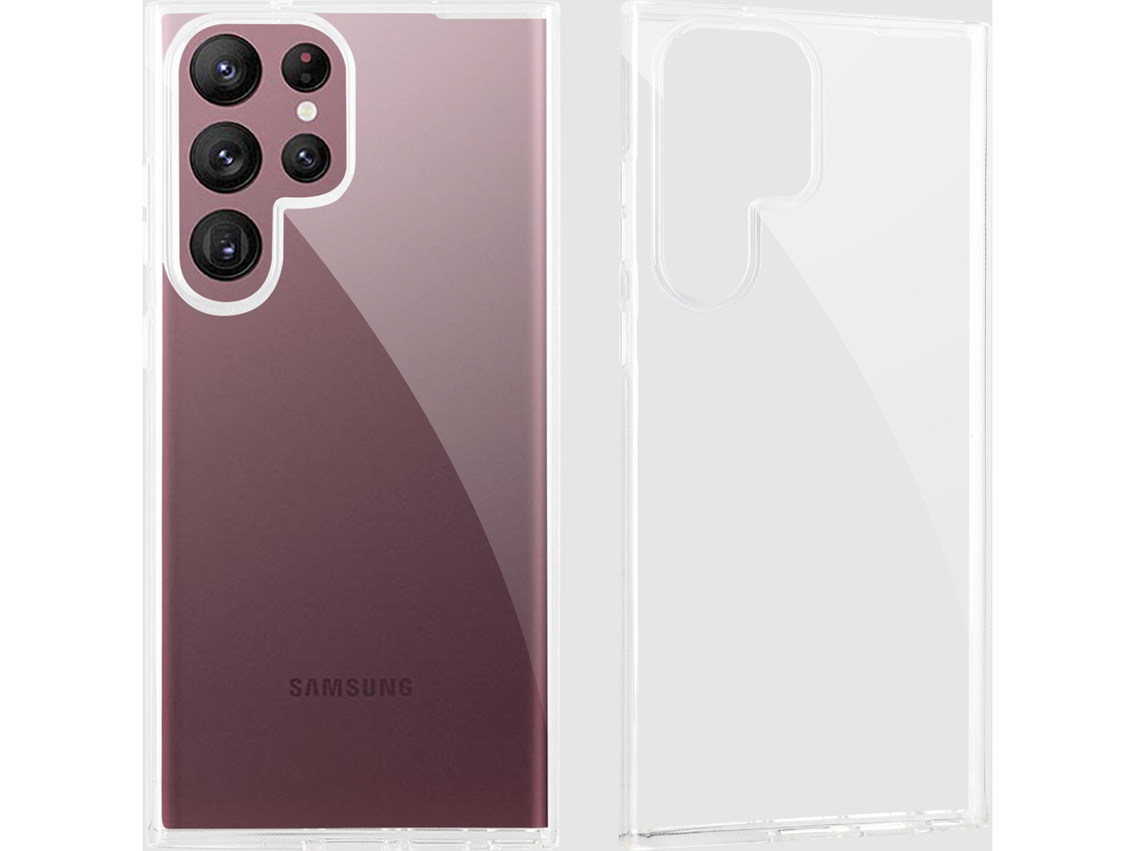 iiglo Galaxy S23 Ultra Silikonskydd (transparent) Mobilskal