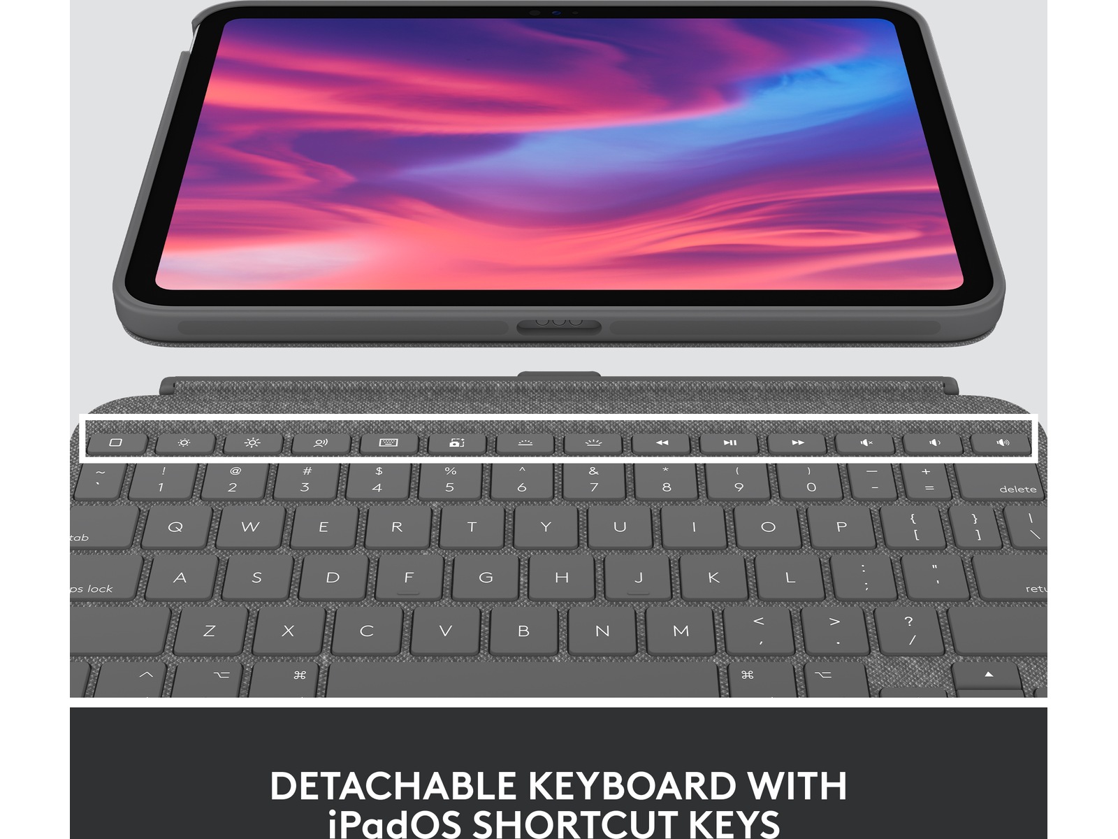 Logitech iPad 10,9" / 11" Combo Touch Tangentbordsfodral (oxford grey) Skydd