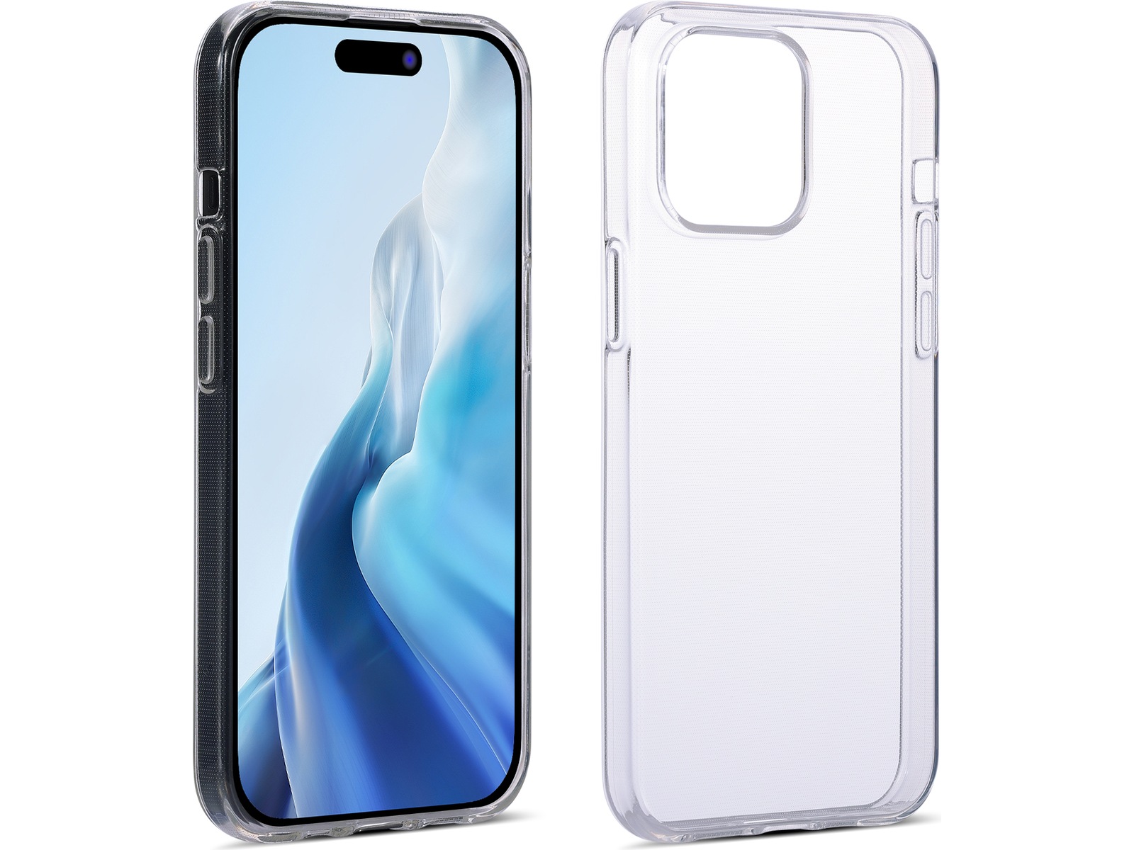 iiglo iPhone 15 Pro Max Silikonskydd (transparent) Mobilskal