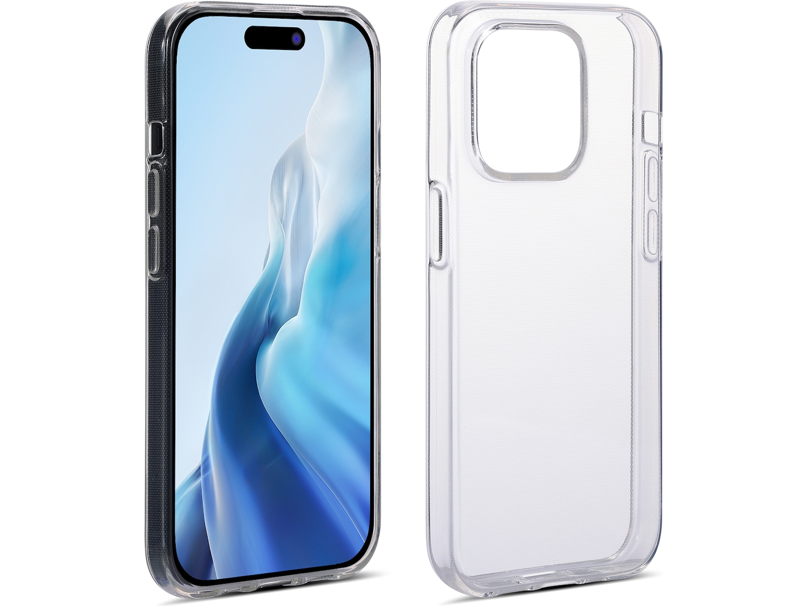 iiglo iPhone 15 Pro Silikonskydd (transparent) Mobilskal