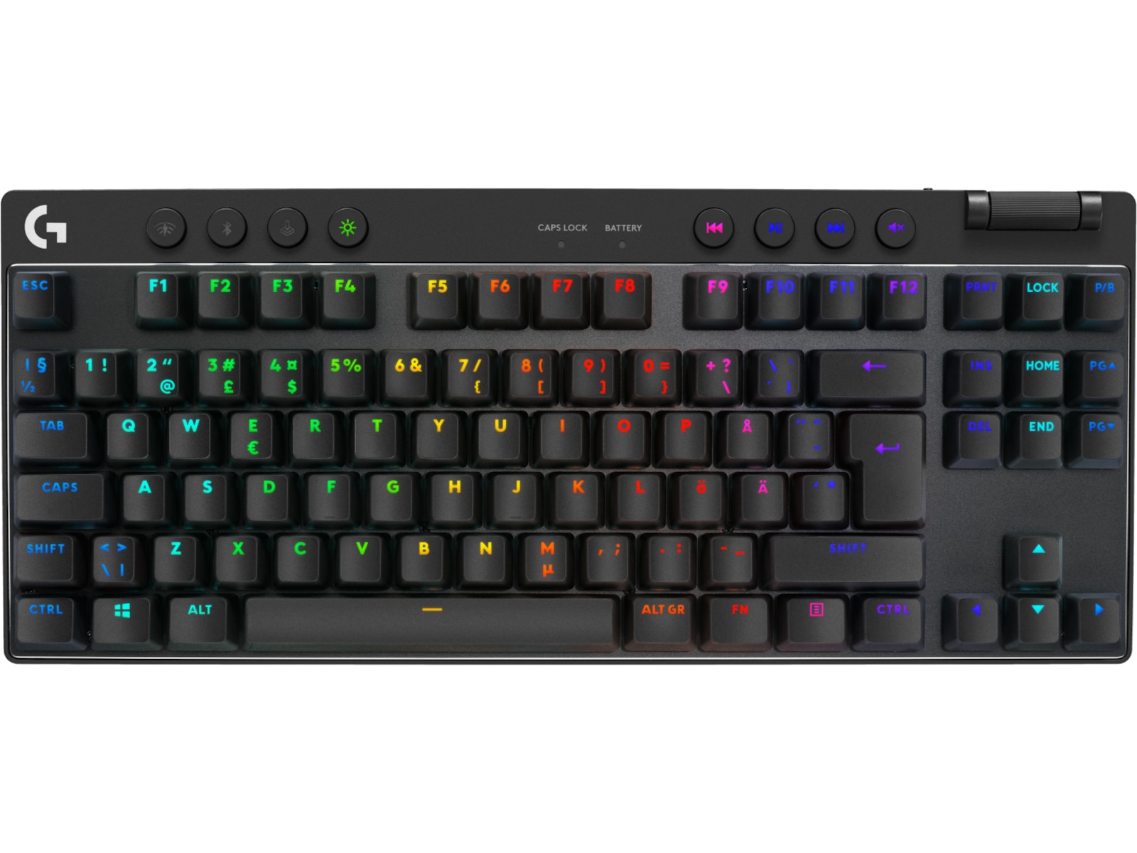 Logitech G Pro X TKL Lightspeed Trådlöst Gamingtangentbord (svart) Gamingtangentbord