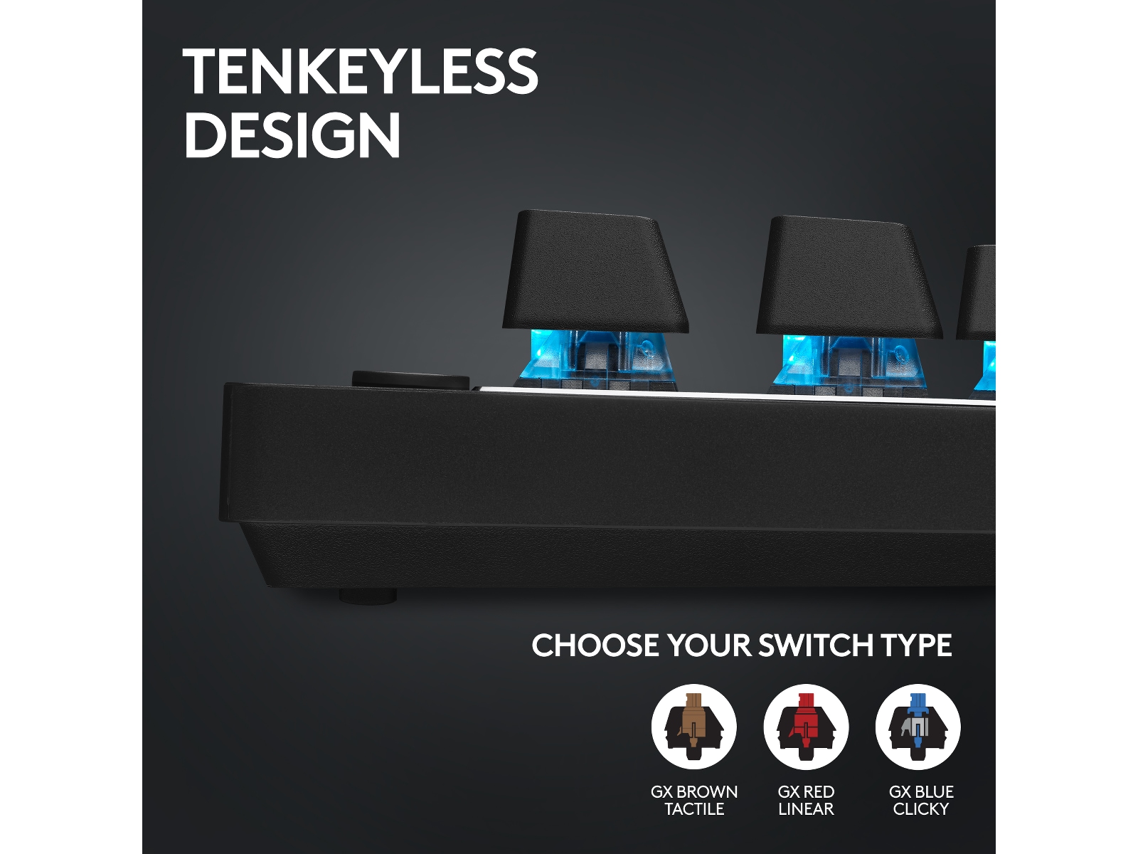 Logitech G Pro X TKL Lightspeed Trådlöst Gamingtangentbord (svart) Gamingtangentbord