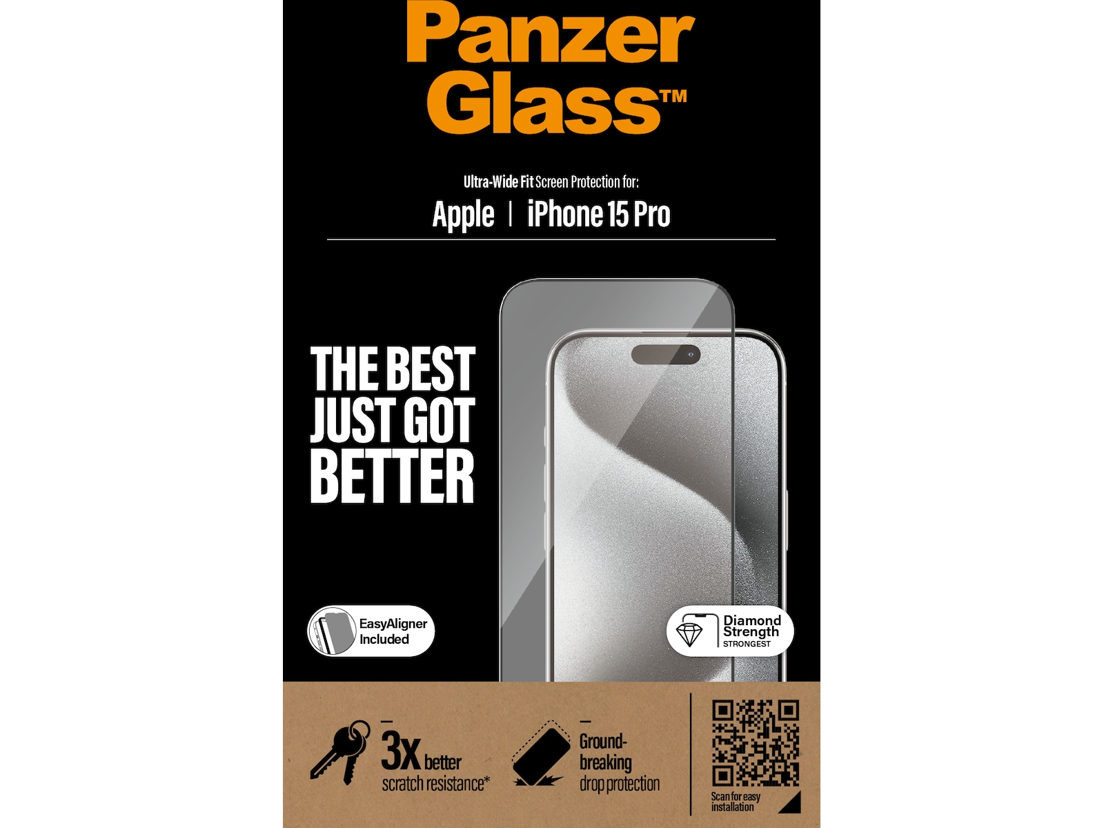 PanzerGlass iPhone 15 Pro Skärmskydd Skärmskydd mobiltelefon