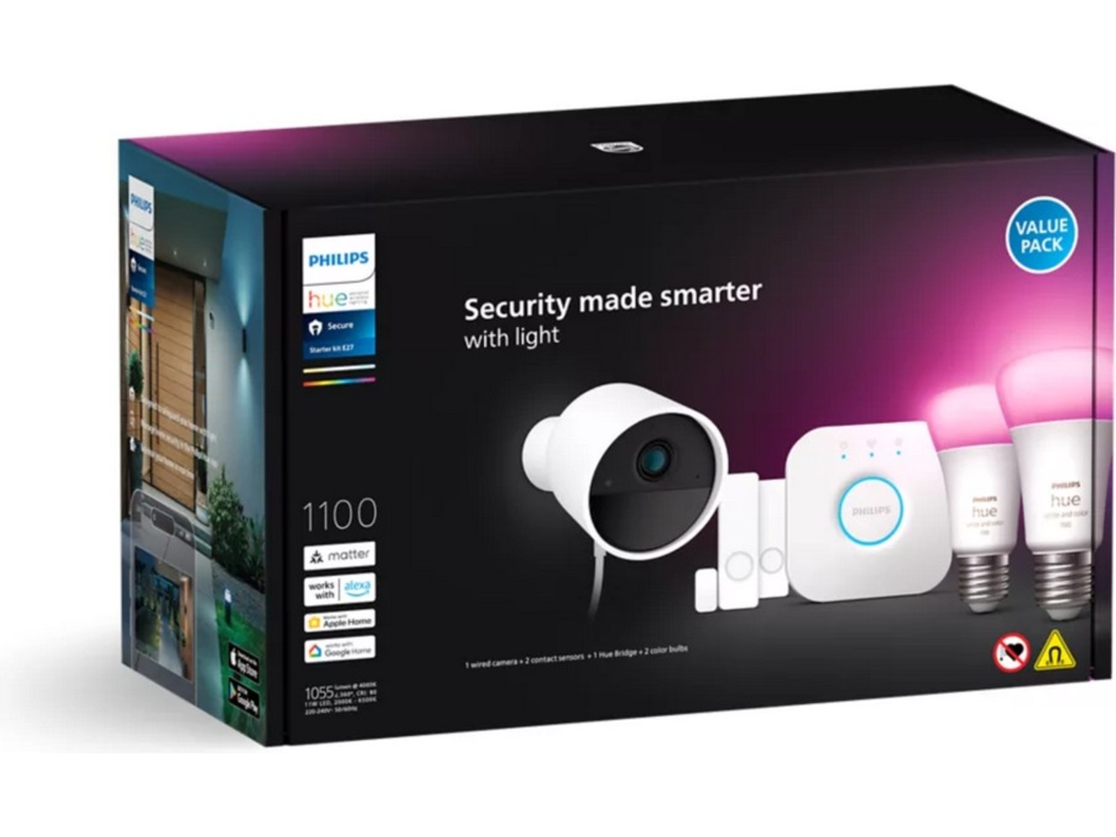 Philips Hue Secure kamera WCA E27 startpaket Övervakningskamera