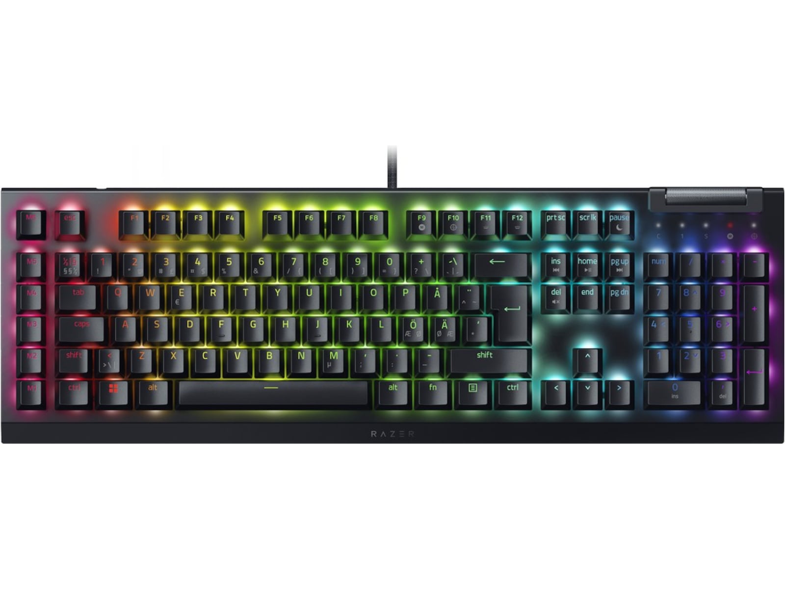 Razer Blackwidow V4 X Green Switch gamingtangentbord (svart) Gamingtangentbord