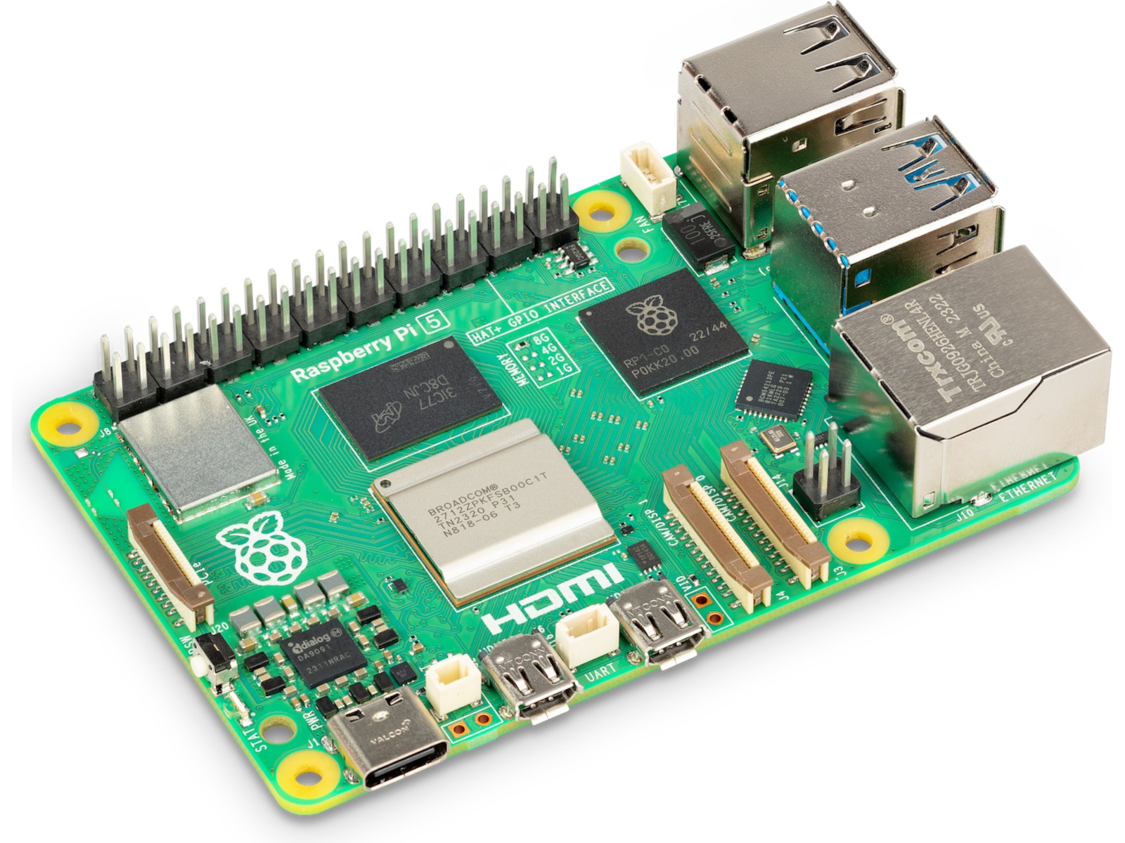Raspberry Pi 5 Model B, 8GB RAM Integrerad CPU