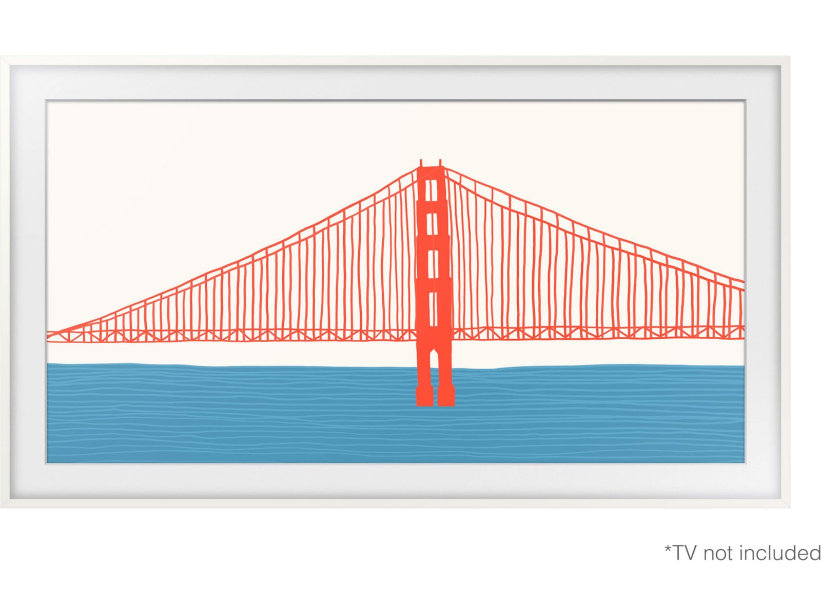 Samsung 55" ram till The Frame (2021-2025, vit) TV-ram & tillbehör