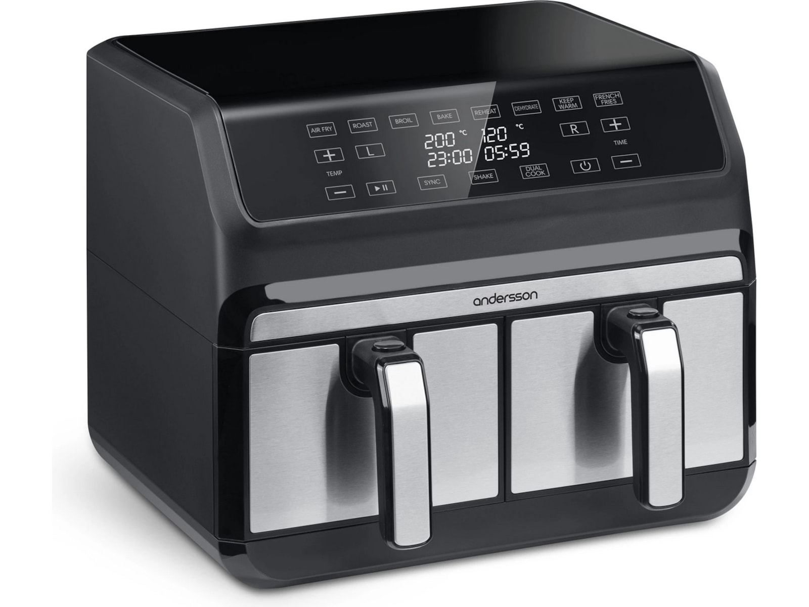 Andersson AFR 2.5 airfryer med 2 korgar (svart) Airfryer