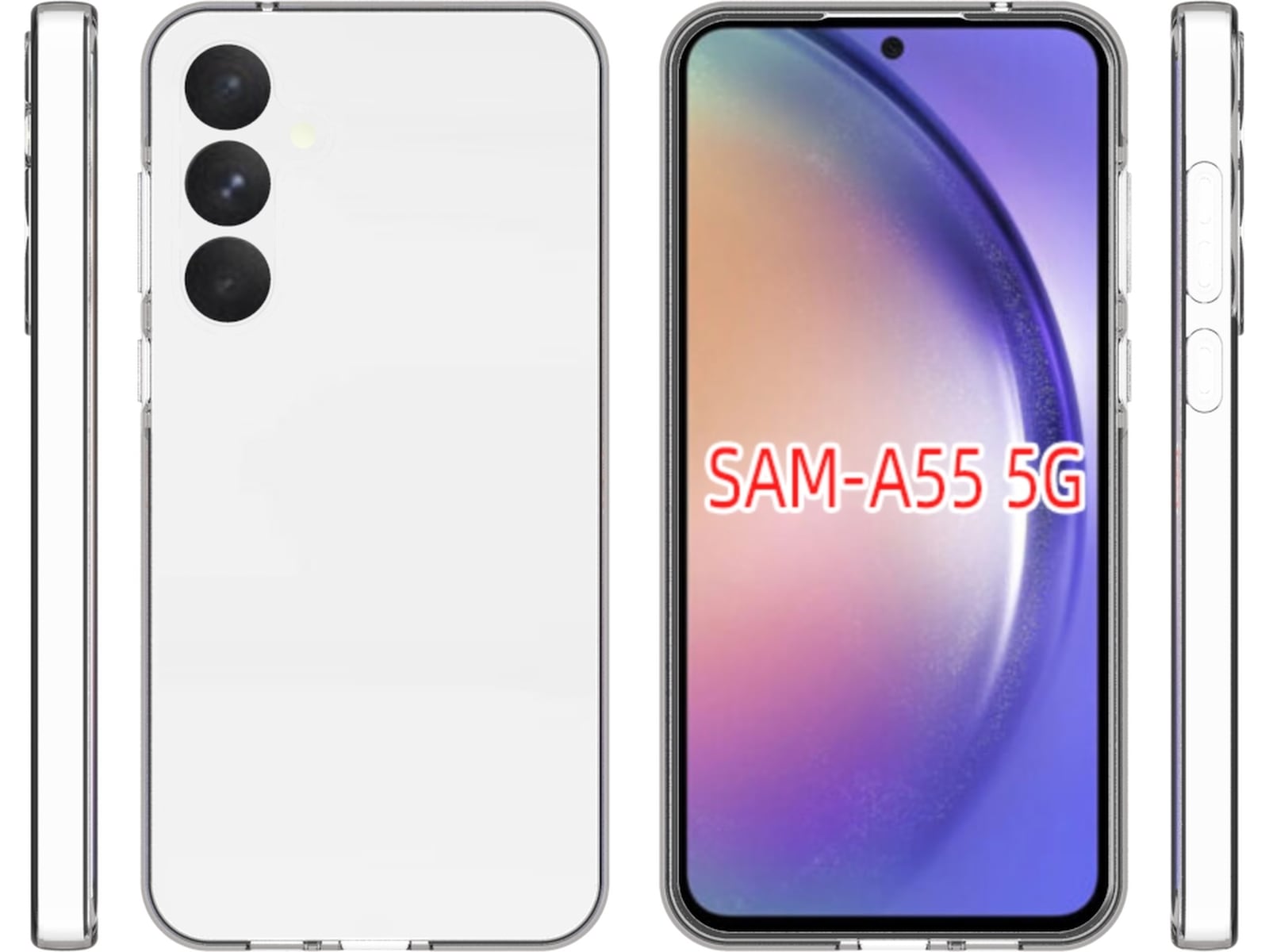 iiglo Samsung Galaxy A55 Silikonskal (transparent) Mobilskal