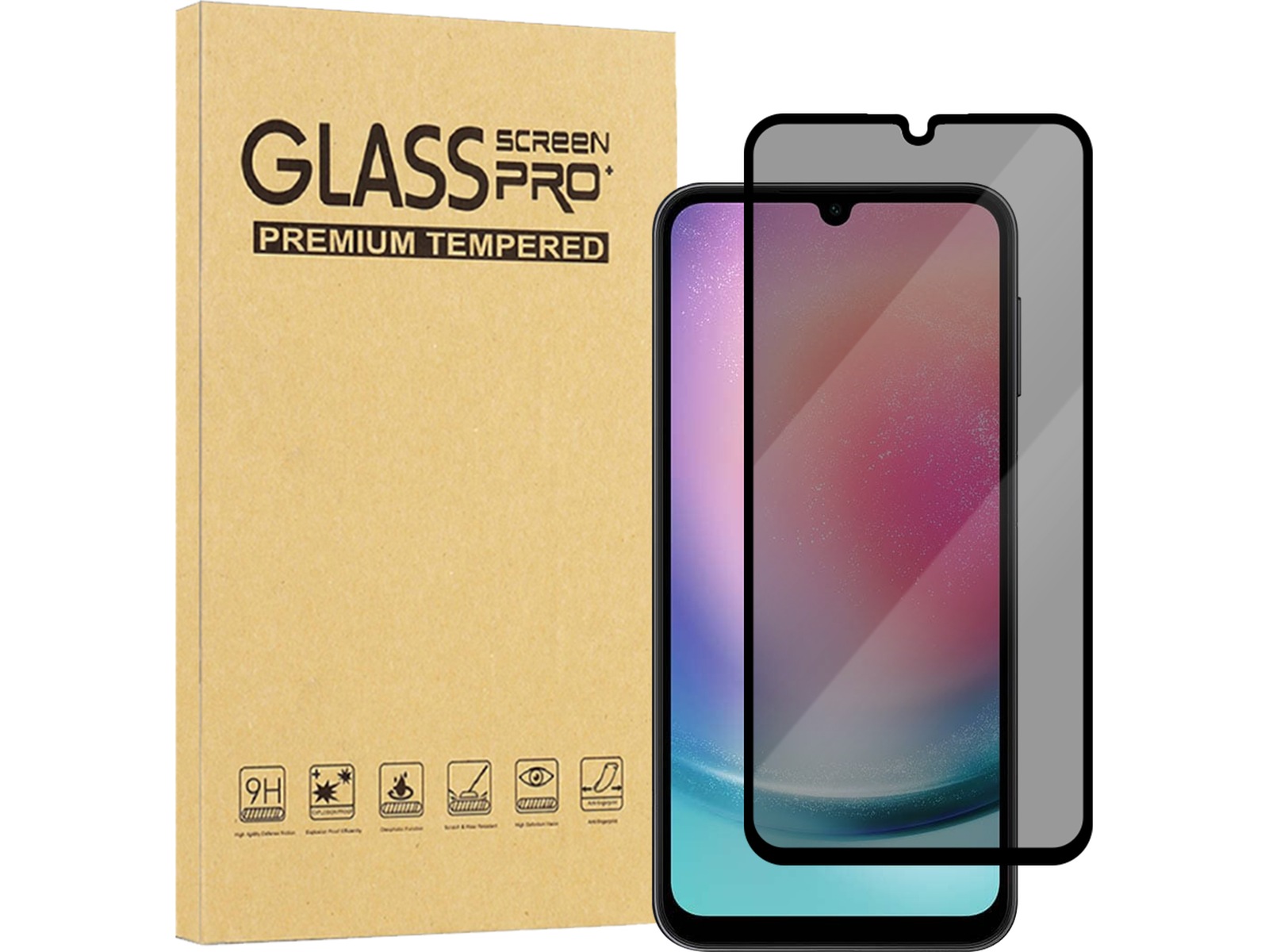 iiglo Samsung Galaxy A25 Privacy Skärmskydd Skärmskydd mobiltelefon