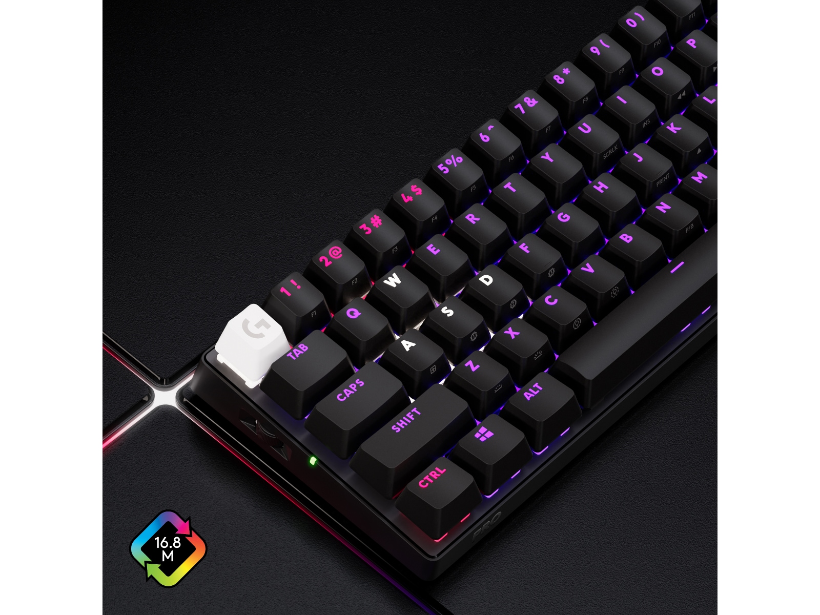 Logitech G Pro X 60 Lightspeed Tactile trådlöst gamingtangentbord (svart) Gamingtangentbord
