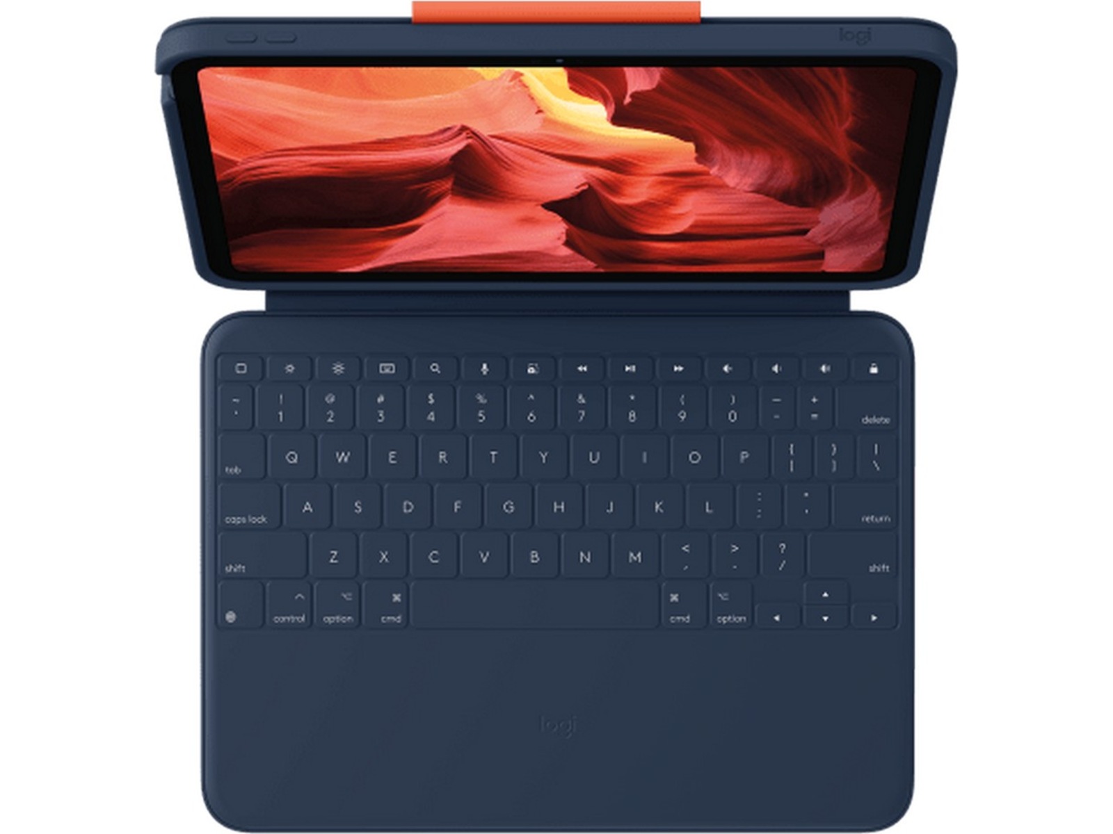 Logitech iPad 10,9" / 11" Rugged Combo 4 Tangentbordsfodral (blå) Tangentbord och pennor