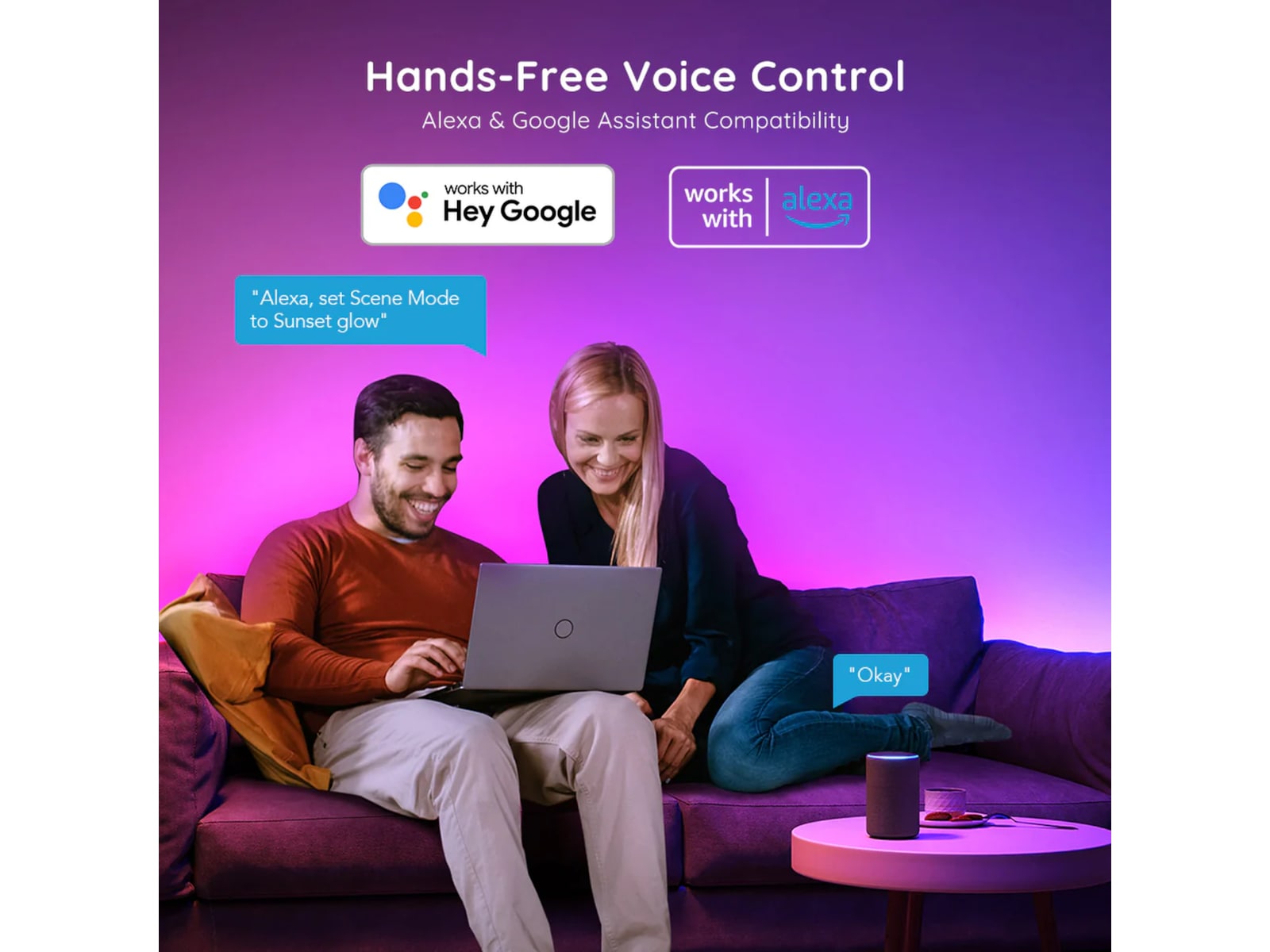 Govee RGB Smart Wi-Fi + Bluetooth LED Strip (2x5m) Led strips & underhållning