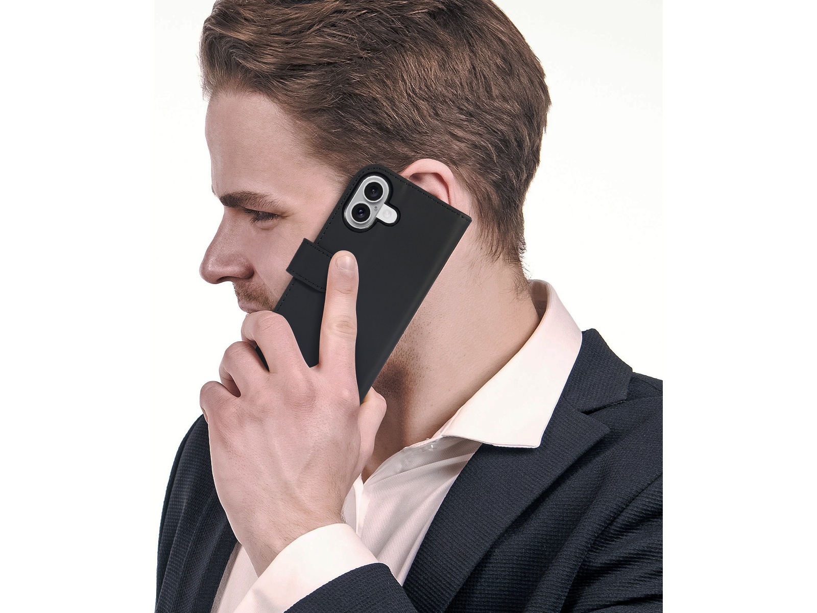 iiglo iPhone 16 Plånboksfodral (svart) Mobilskal