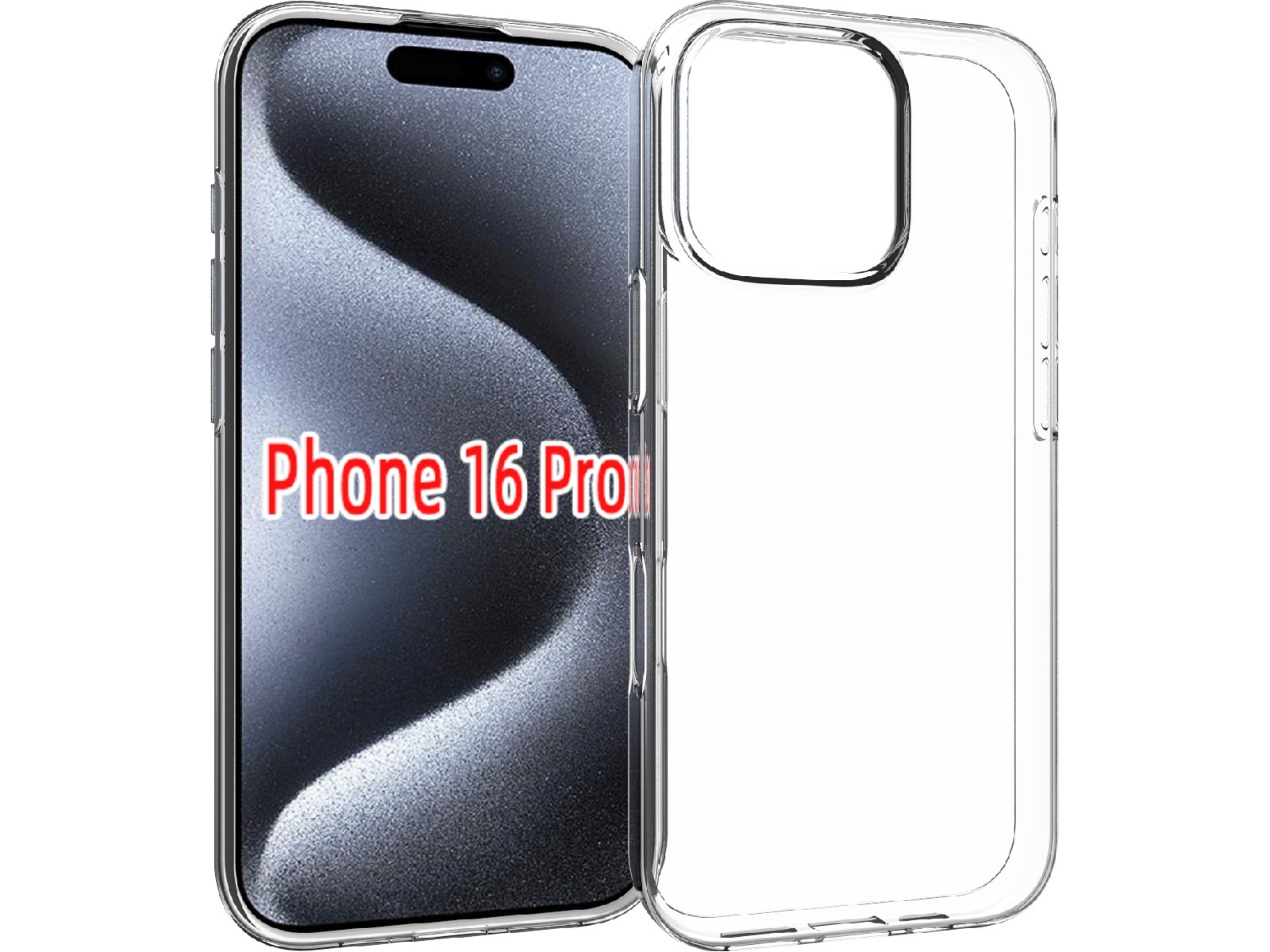iiglo iPhone 16 Pro Silikonskal (transparent) Mobilskal