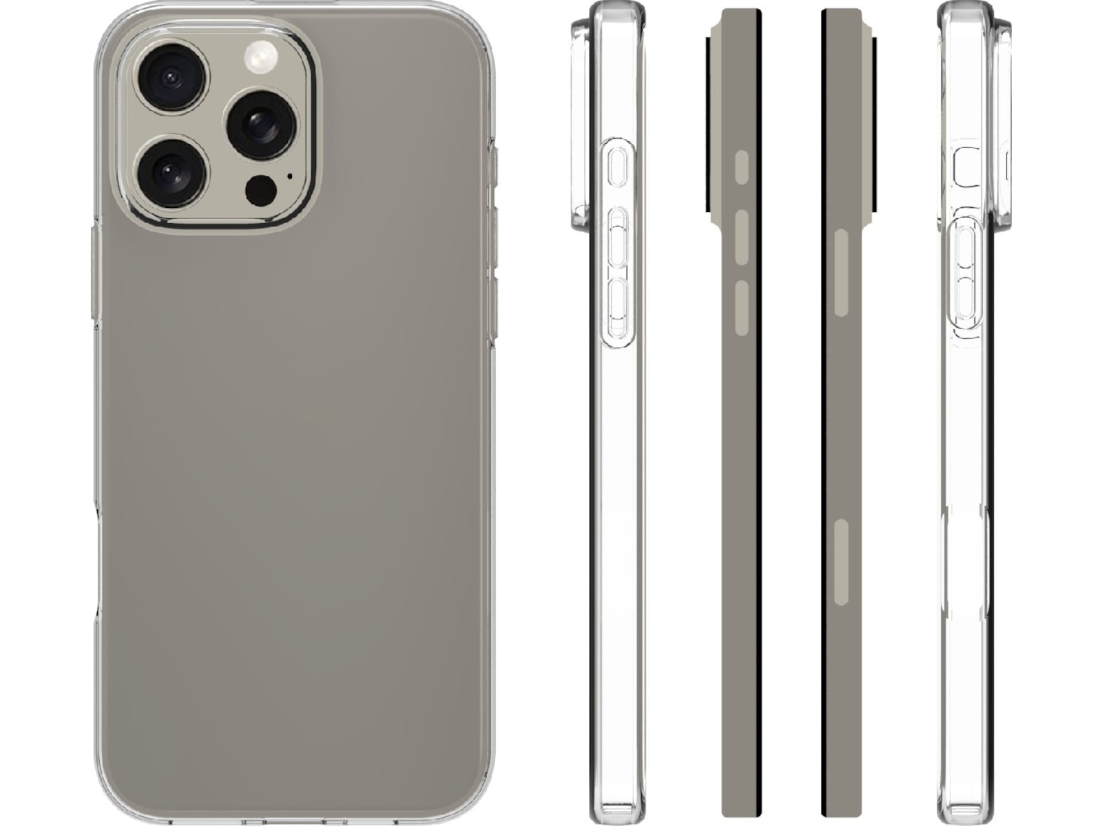 iiglo iPhone 16 Pro Max Silikonskal (transparent) Mobilskal