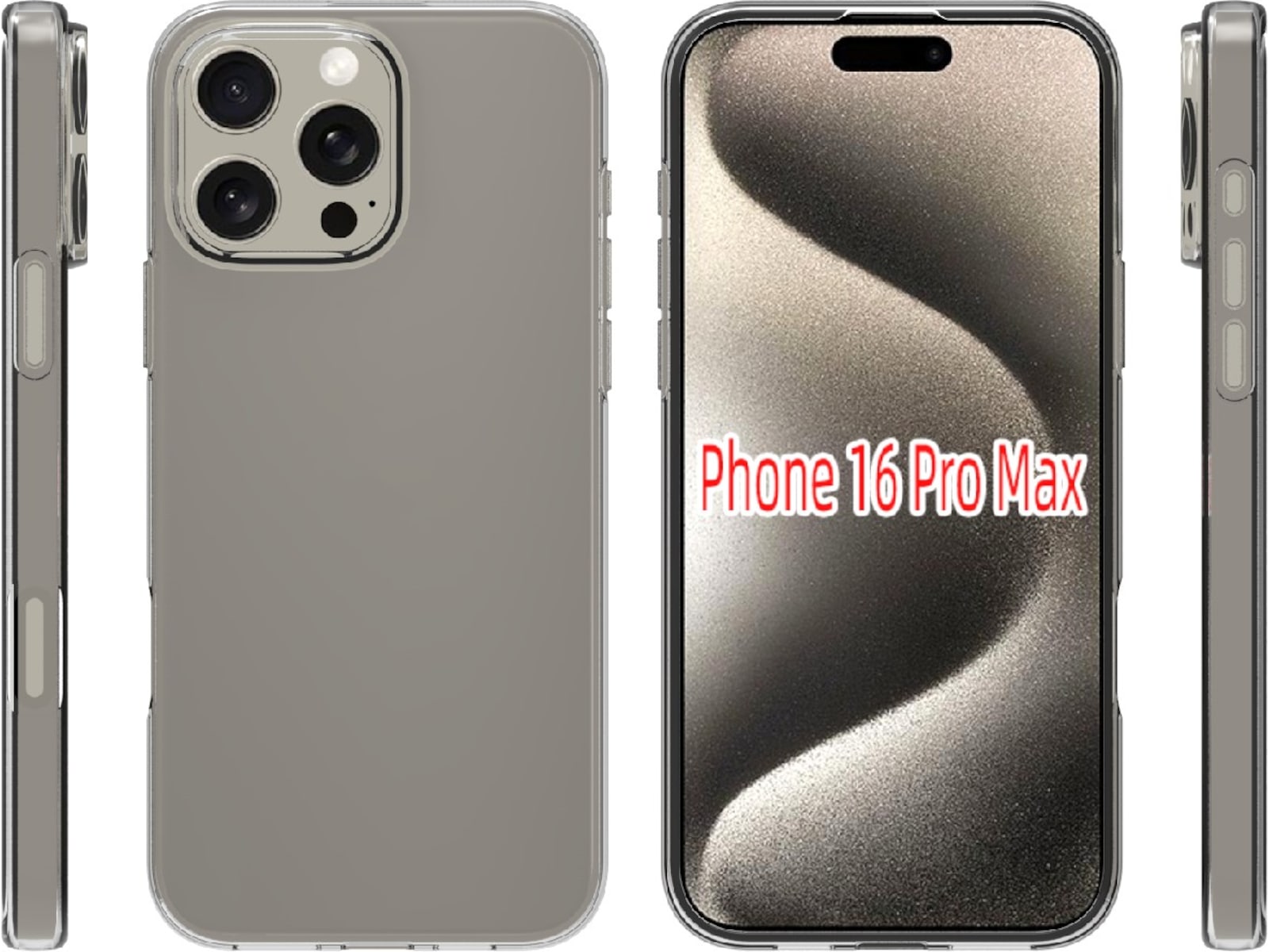 iiglo iPhone 16 Pro Max Silikonskal (transparent) Mobilskal