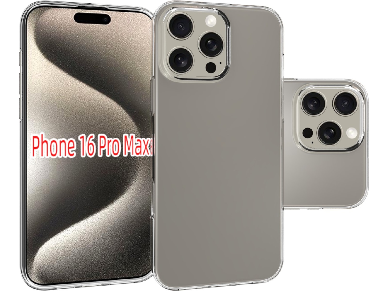 iiglo iPhone 16 Pro Max Silikonskal (transparent) Mobilskal