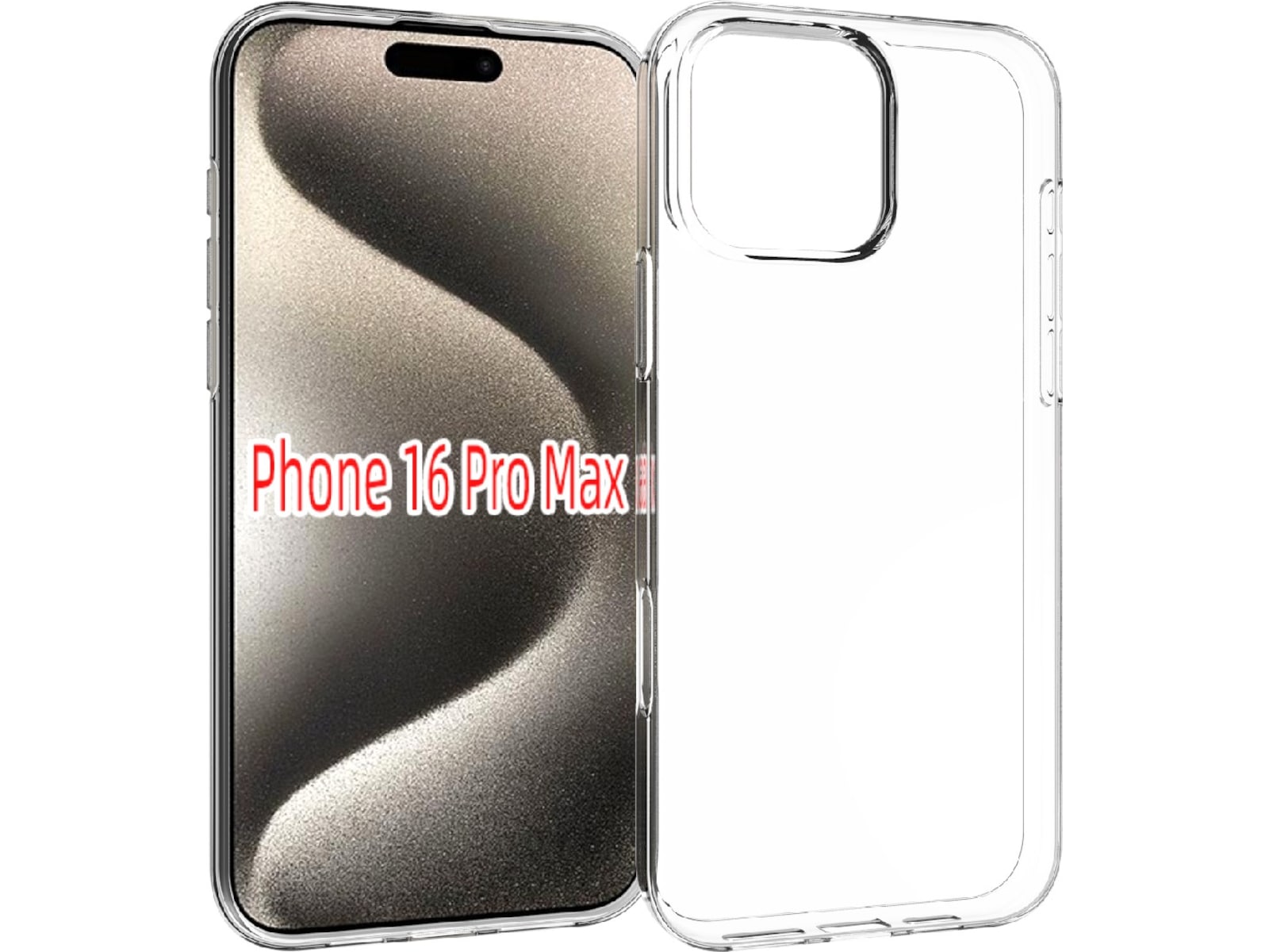 iiglo iPhone 16 Pro Max Silikonskal (transparent) Mobilskal