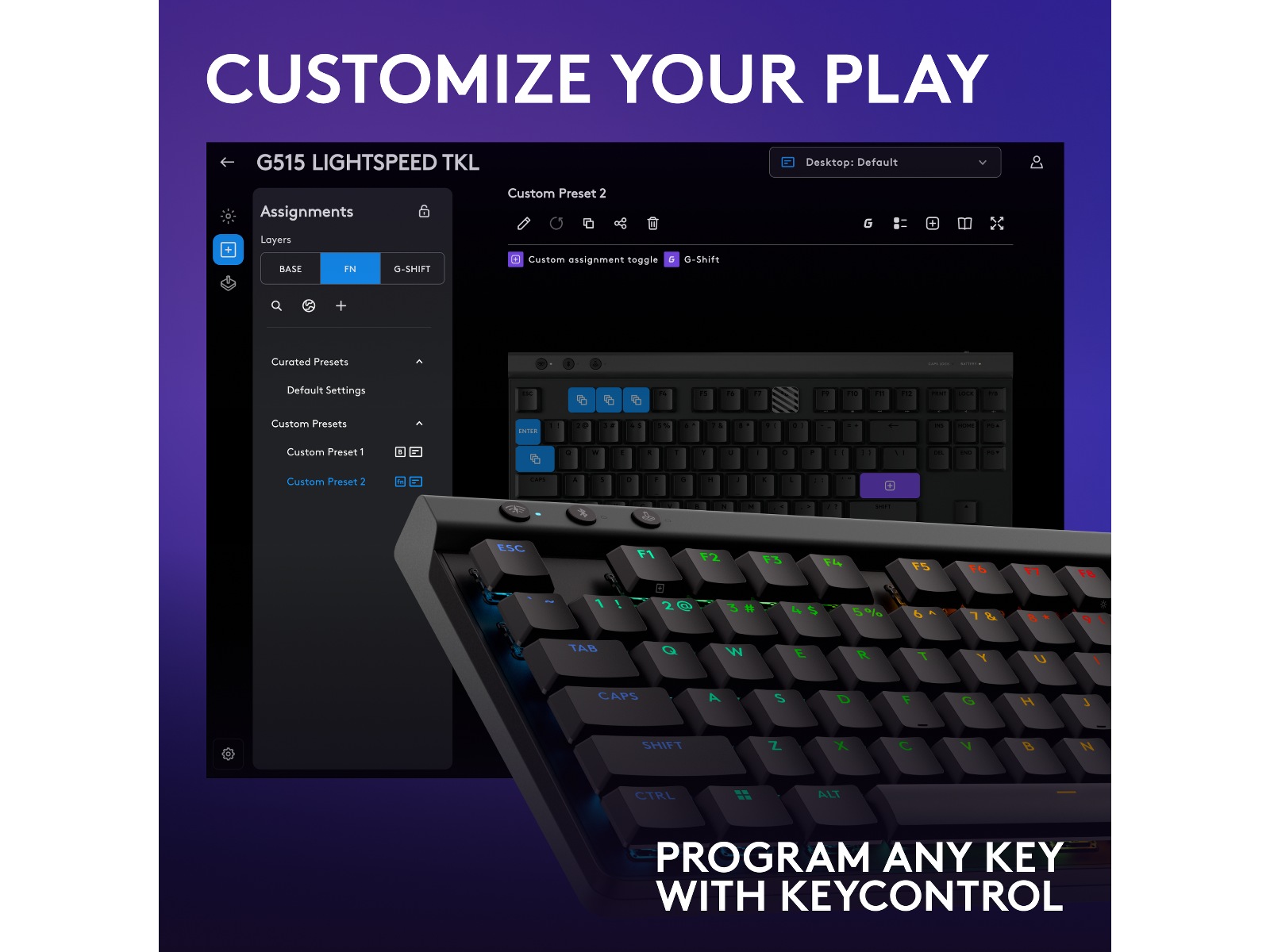 Logitech G G515 Lightspeed Gamingtangentbord (svart) Gamingtangentbord