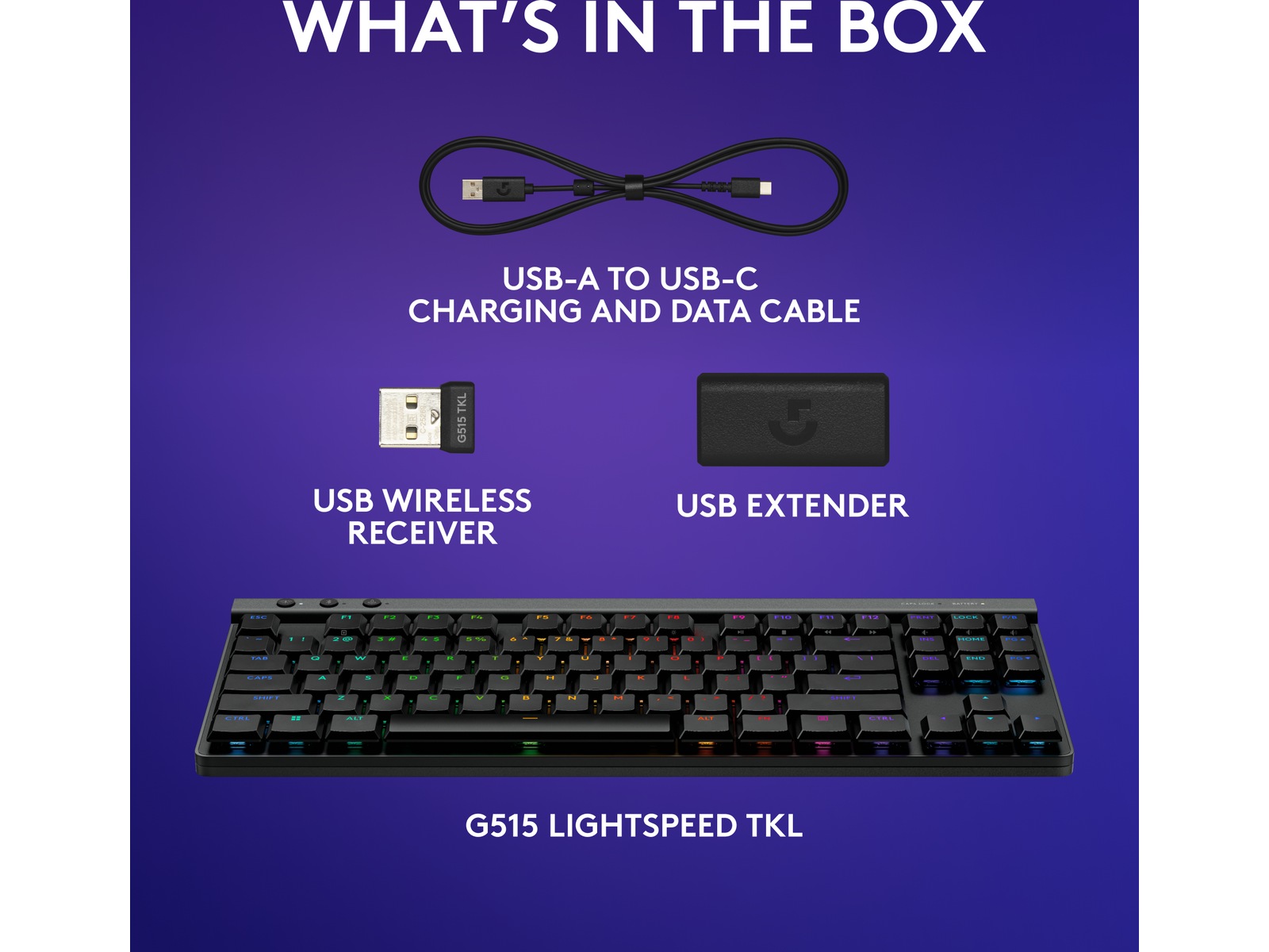 Logitech G G515 Lightspeed Gamingtangentbord (svart) Gamingtangentbord
