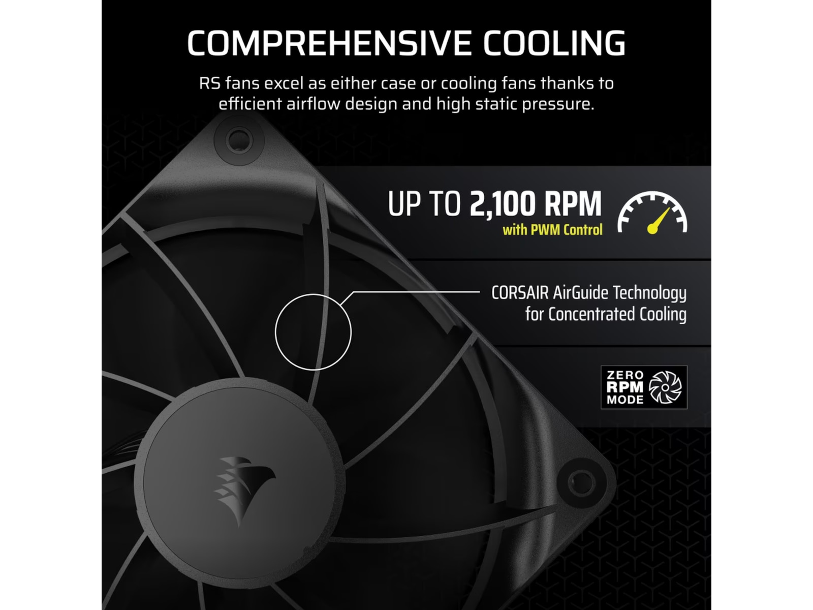 Corsair RS120 Fläkt (svart) Fläkt