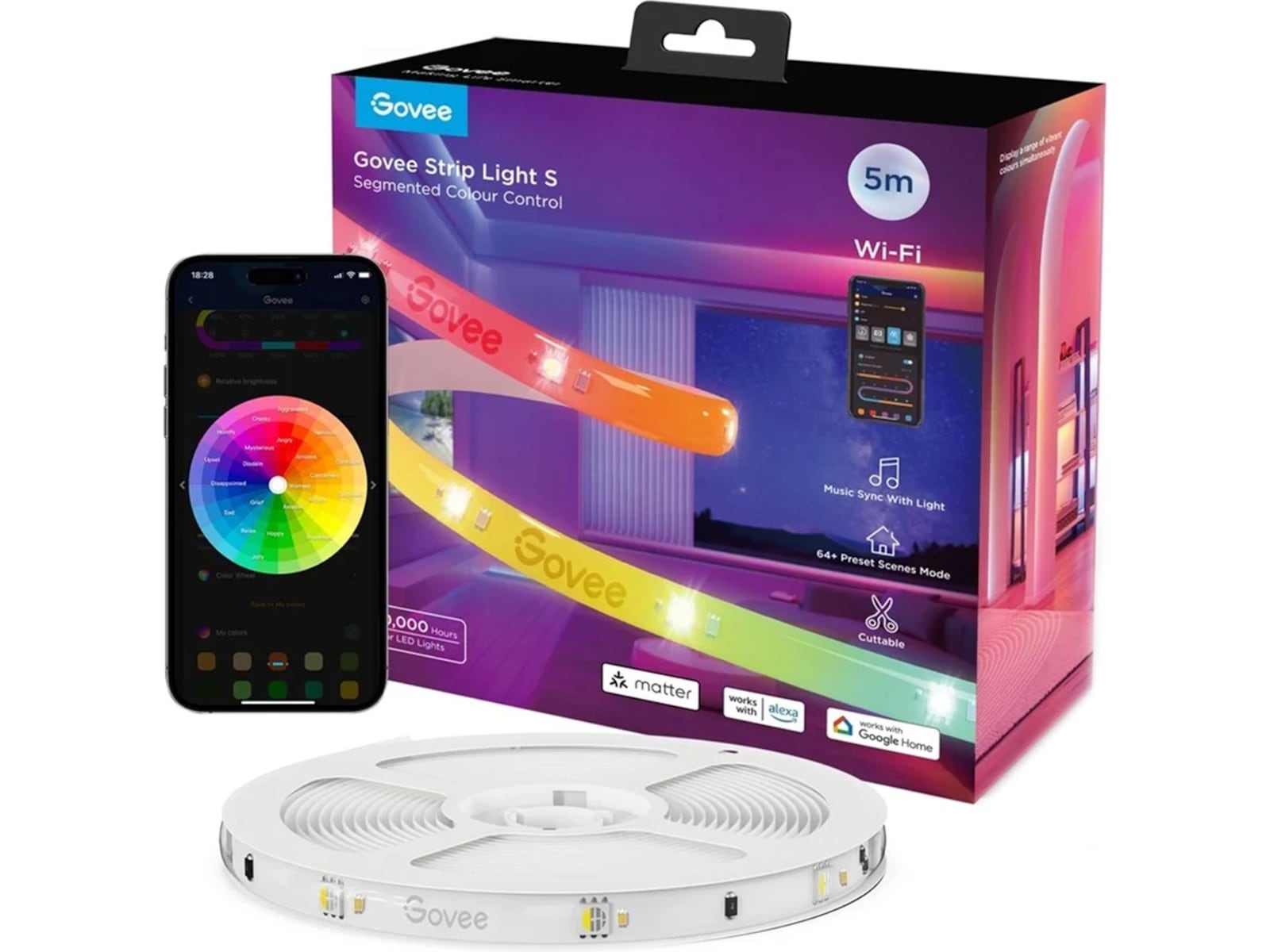 Govee RGBIC LED Lightstrip - 5 meter Led strips & underhållning