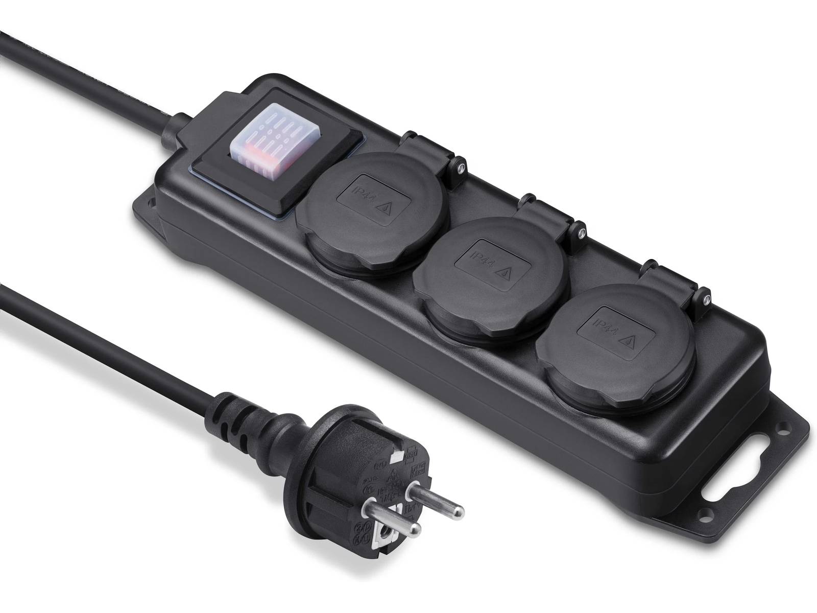 Andersson Utomhus strömförgrening 3x uttag 3m (svart) Förlängningskabel & förgrening