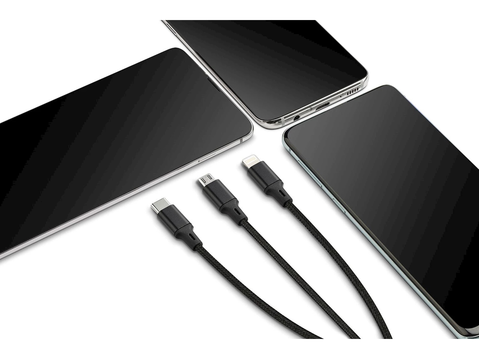 Andersson Micro-USB/USB-C/Lightning till USB-A kabel 1m (svart) USB-kablar