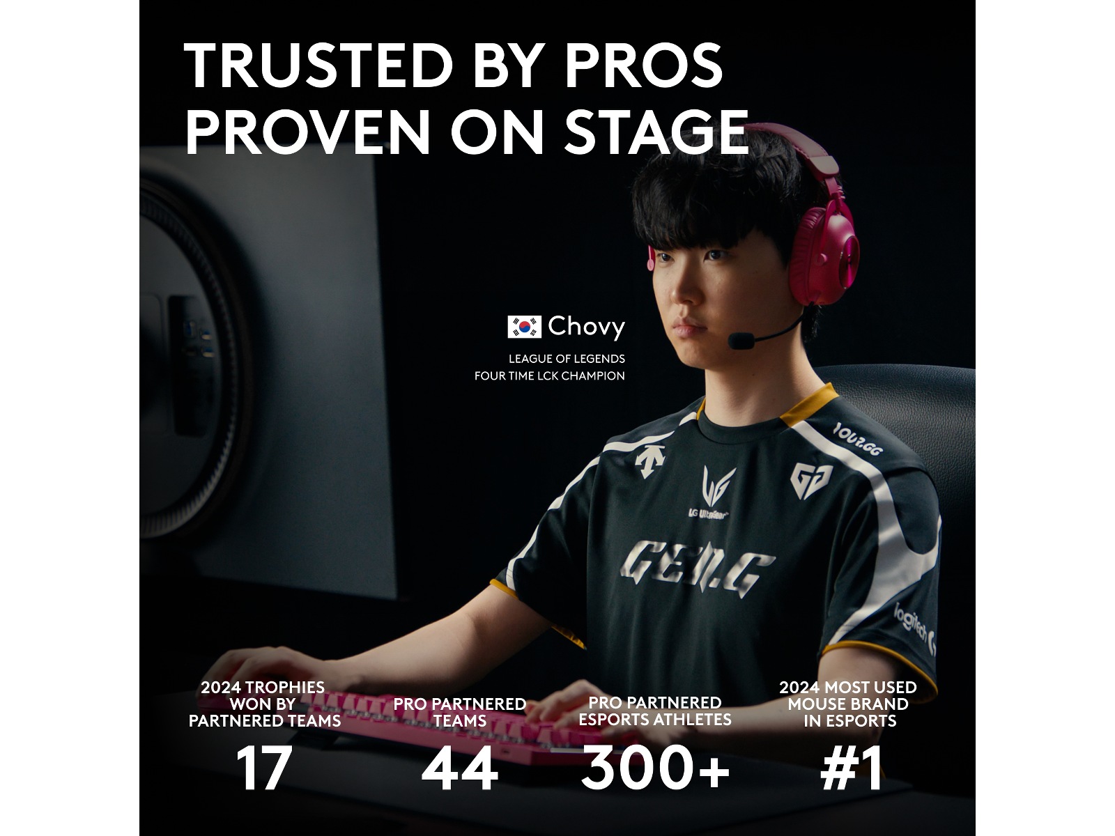 Logitech PRO 2 Lightspeed Trådlös Gamingmus (svart) Gamingmus