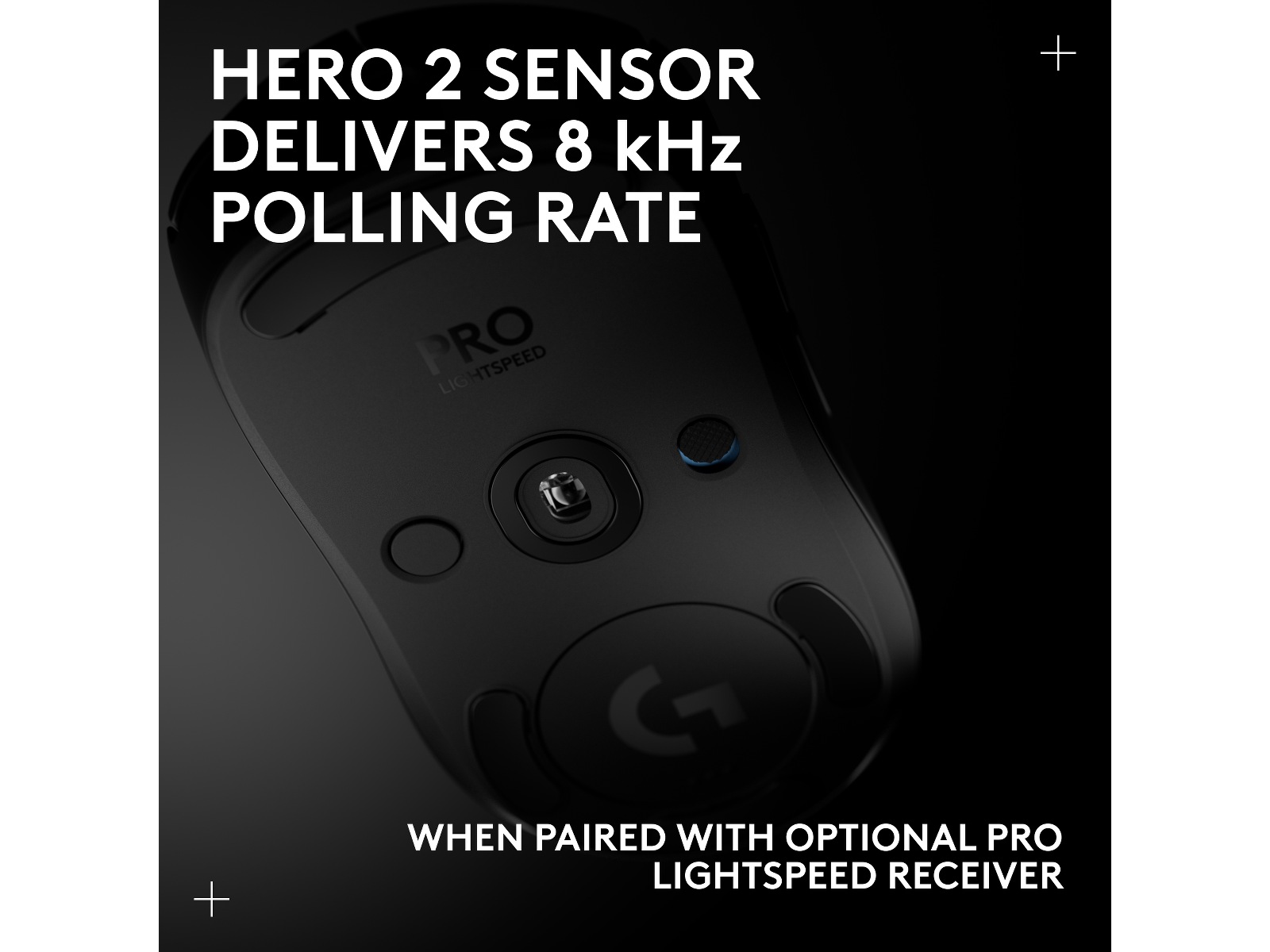 Logitech PRO 2 Lightspeed Trådlös Gamingmus (svart) Gamingmus