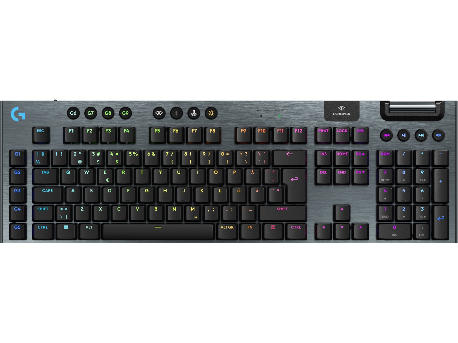 Logitech G915 X Lightspeed Trådlös Gamingtangentbord (svart) Gamingtangentbord