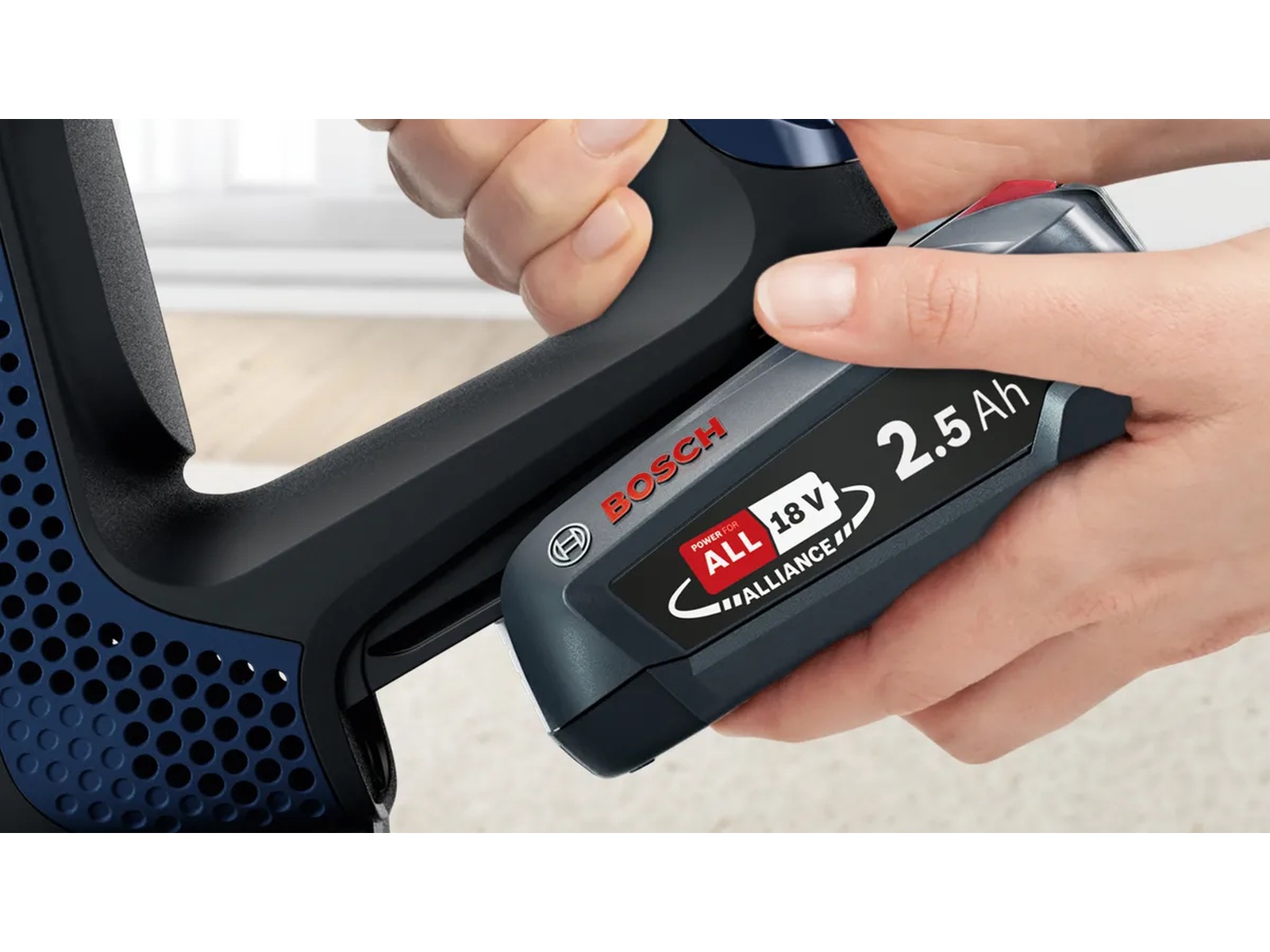 Bosch Unlimited Series 6 Uppladdningsbar dammsugare (blå) Skaftdammsugare