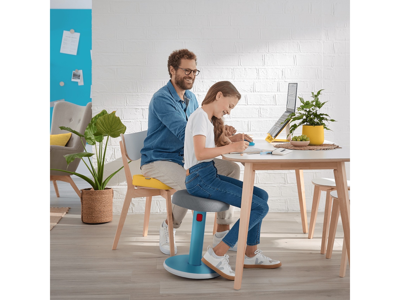 Leitz Ergo Cosy Active Sit Stand Balance Stol (grå) Kontorsstolar