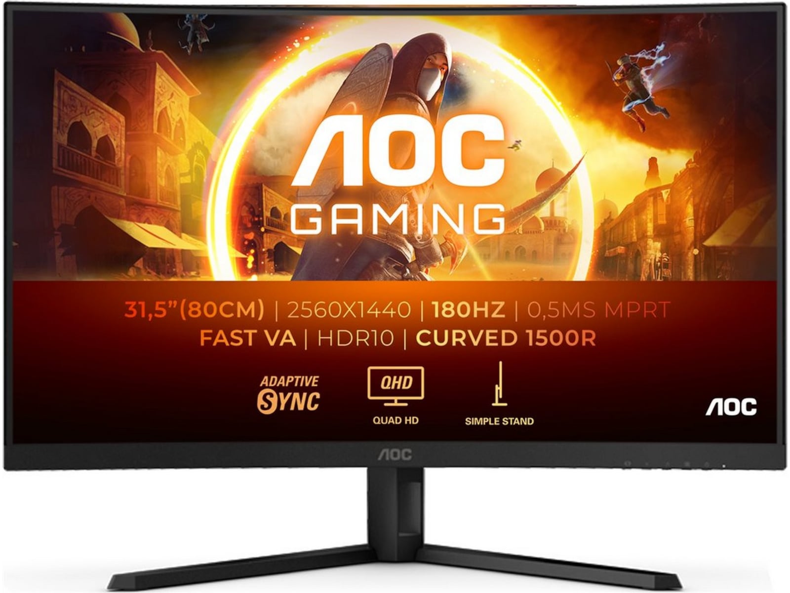 AOC 32" curved gamingskärm CQ32G4VE Gamingskärmar